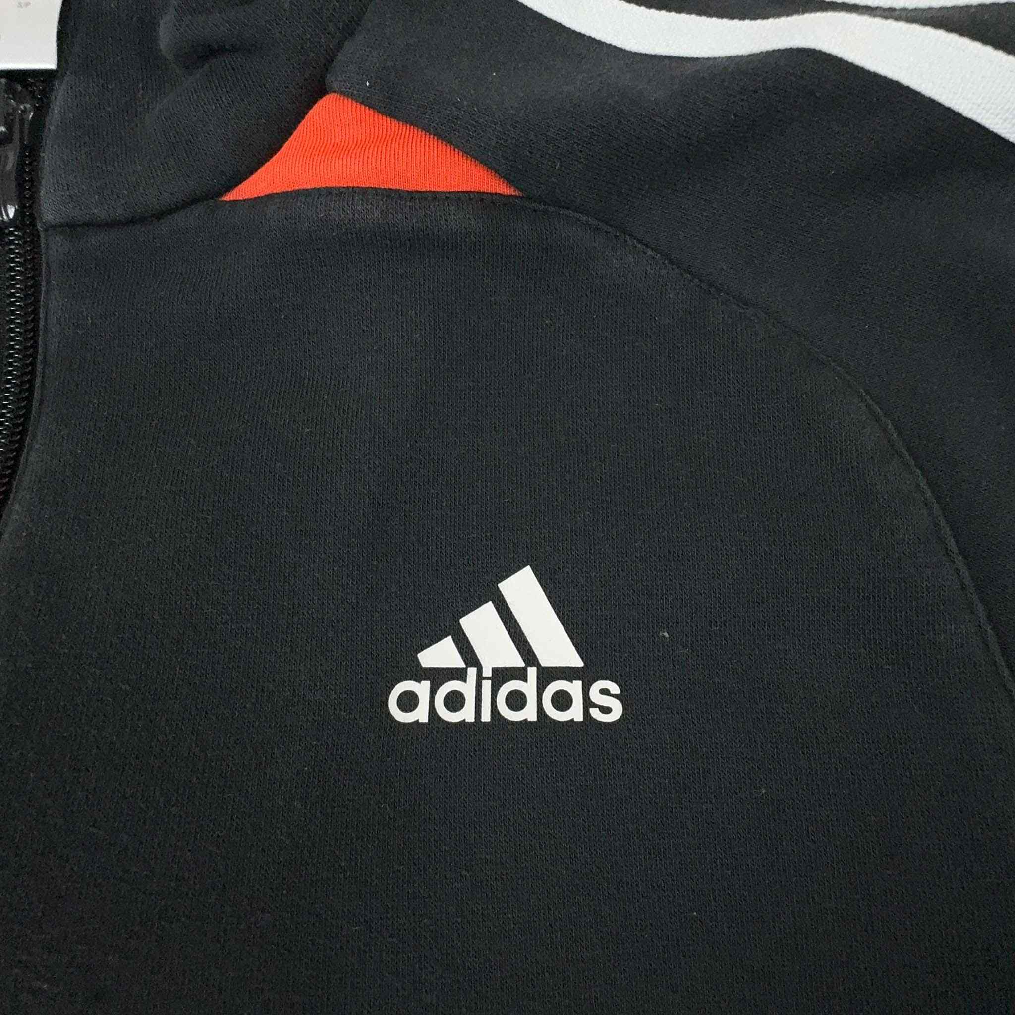 Felpa Adidas Vintage anni 2000 nera  con zip - Taglia S uomo