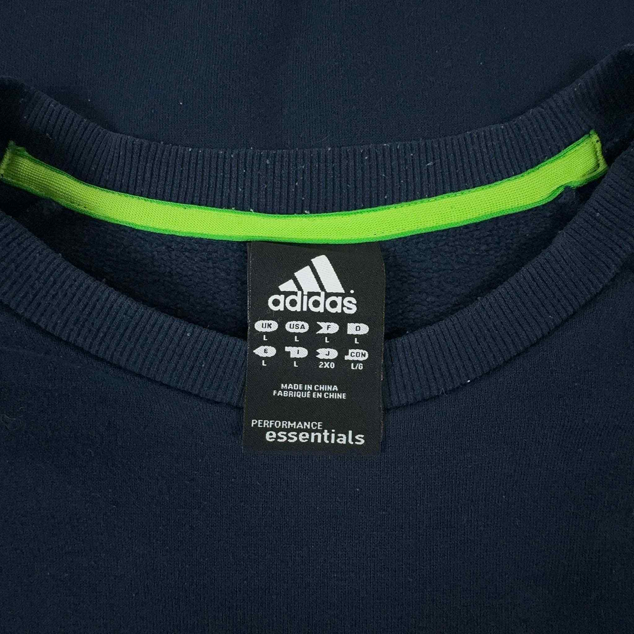 Adidas Vintage 2000s Dark Blue Sweatshirt - Size L Men