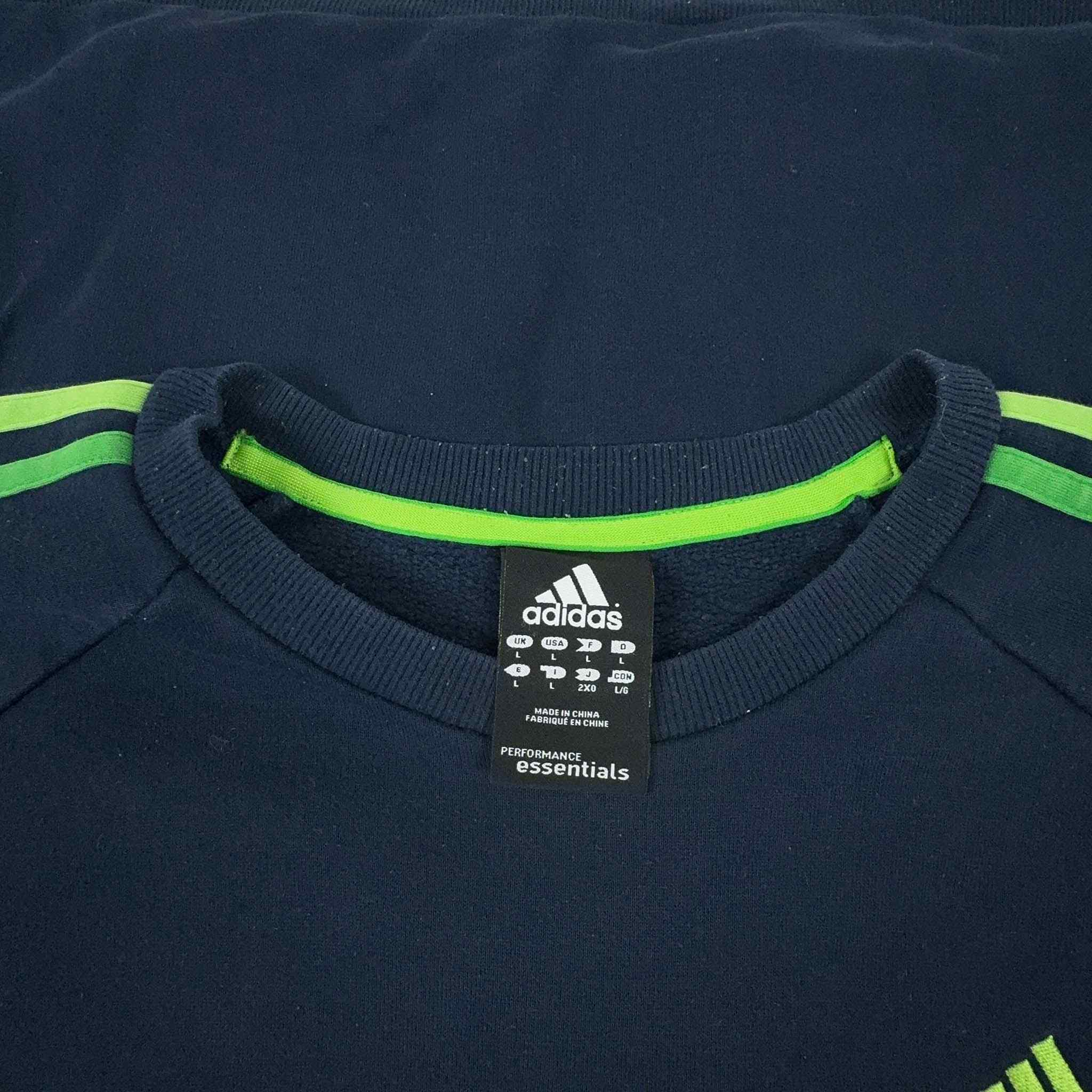 Adidas Vintage 2000s Dark Blue Sweatshirt - Size L Men