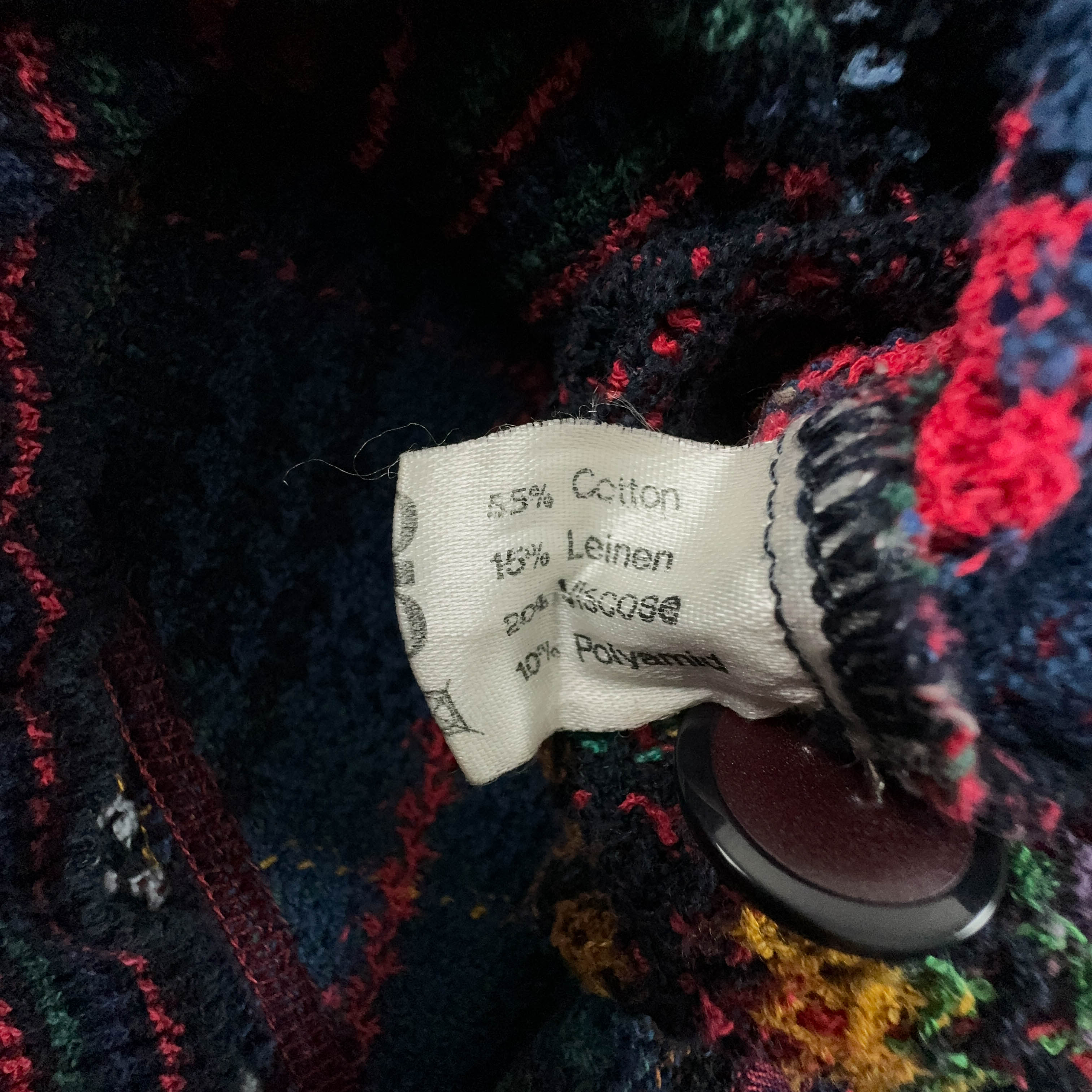 Ermanno Vintage 15% Linen Red and Blue Checked Cardigan with Buttons - Size XXL Men