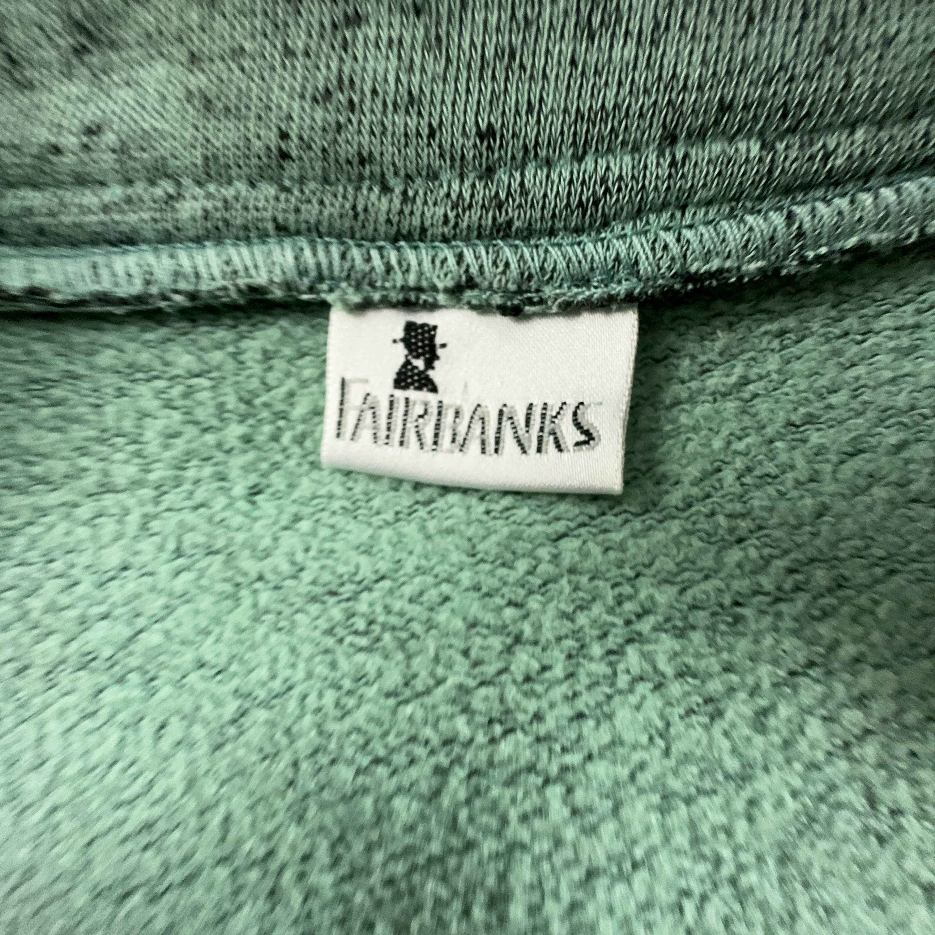 Aqua Green Vintage Cardigan with Buttons and Embroidery - Size L Men