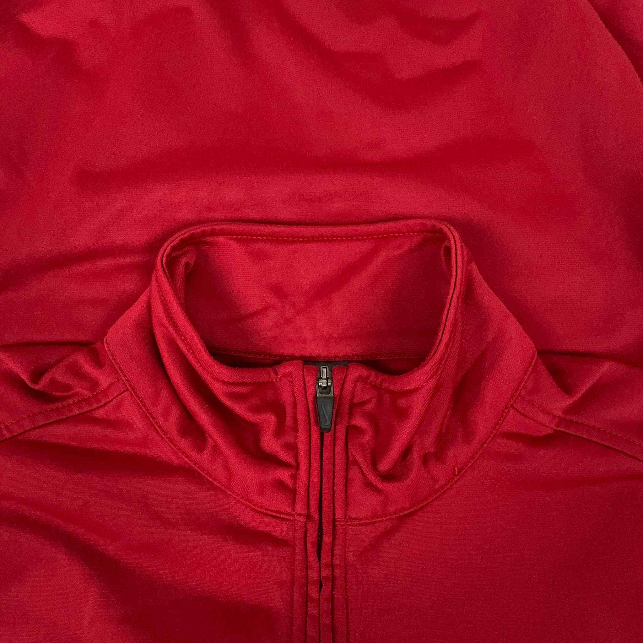 Felpa Nike Vintage anni 2000 rossa con zip - Taglia L uomo