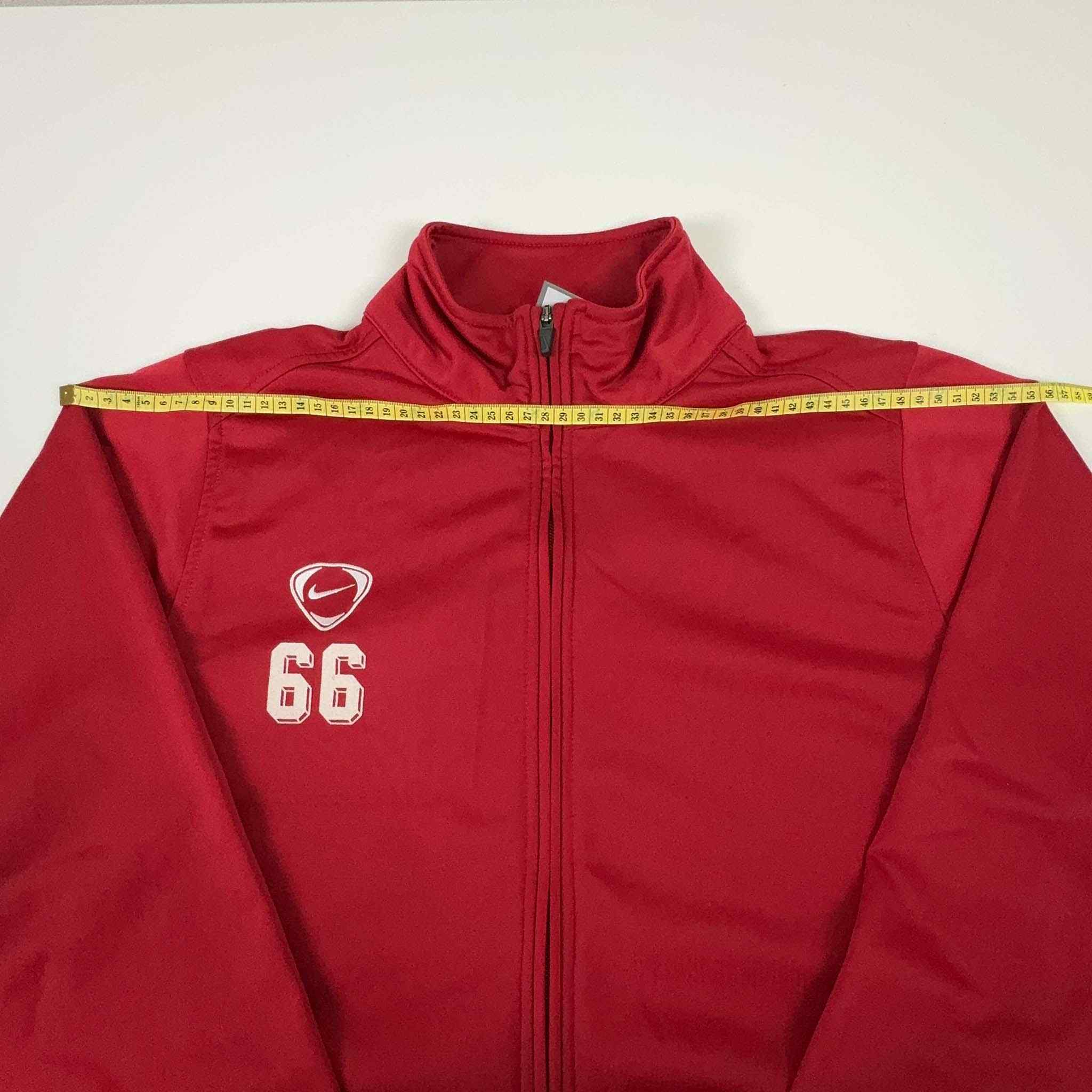 Felpa Nike Vintage anni 2000 rossa con zip - Taglia L uomo