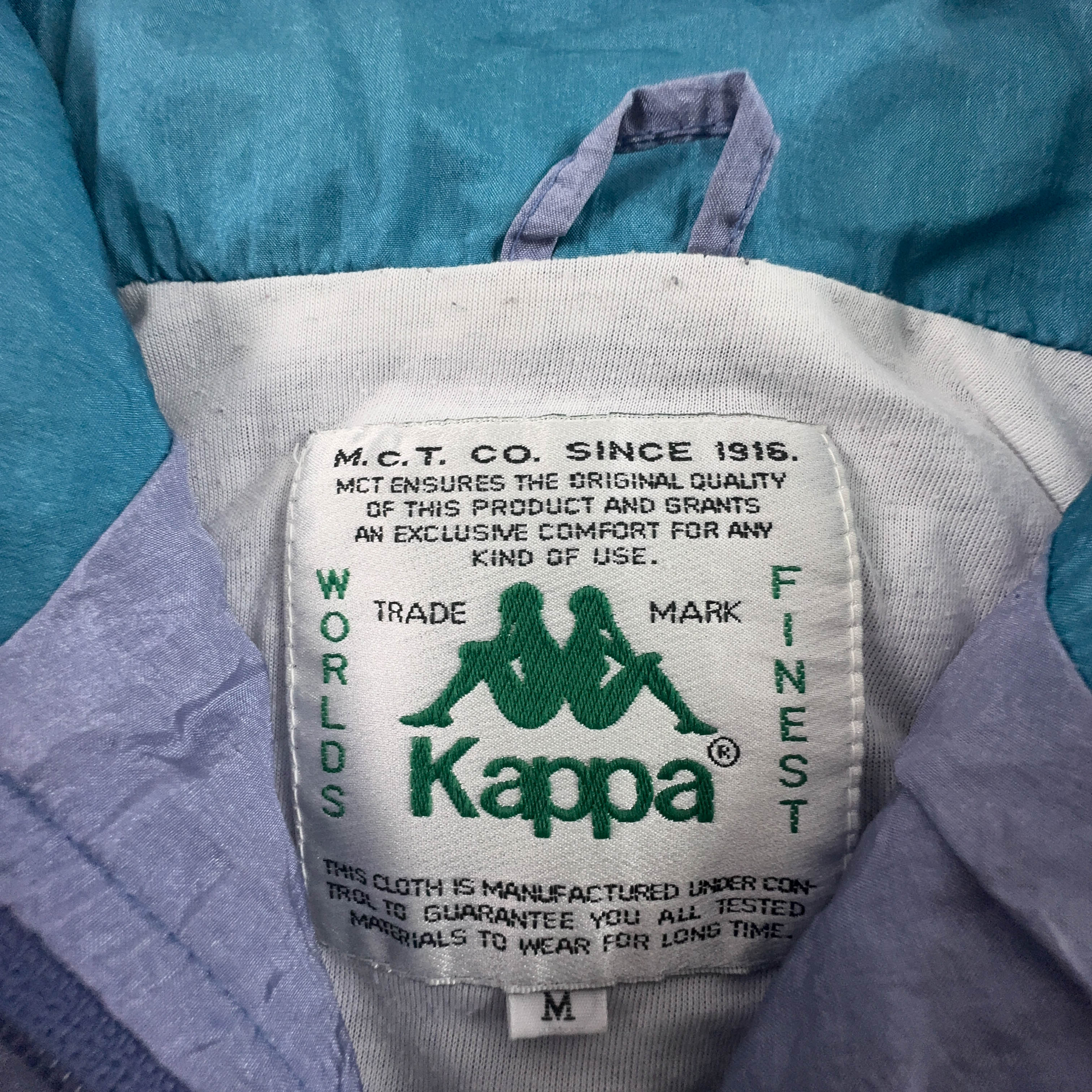 Giacca a vento Kappa Vintage lillà con zip e ricamo anni 80 90  - Taglia M uomo