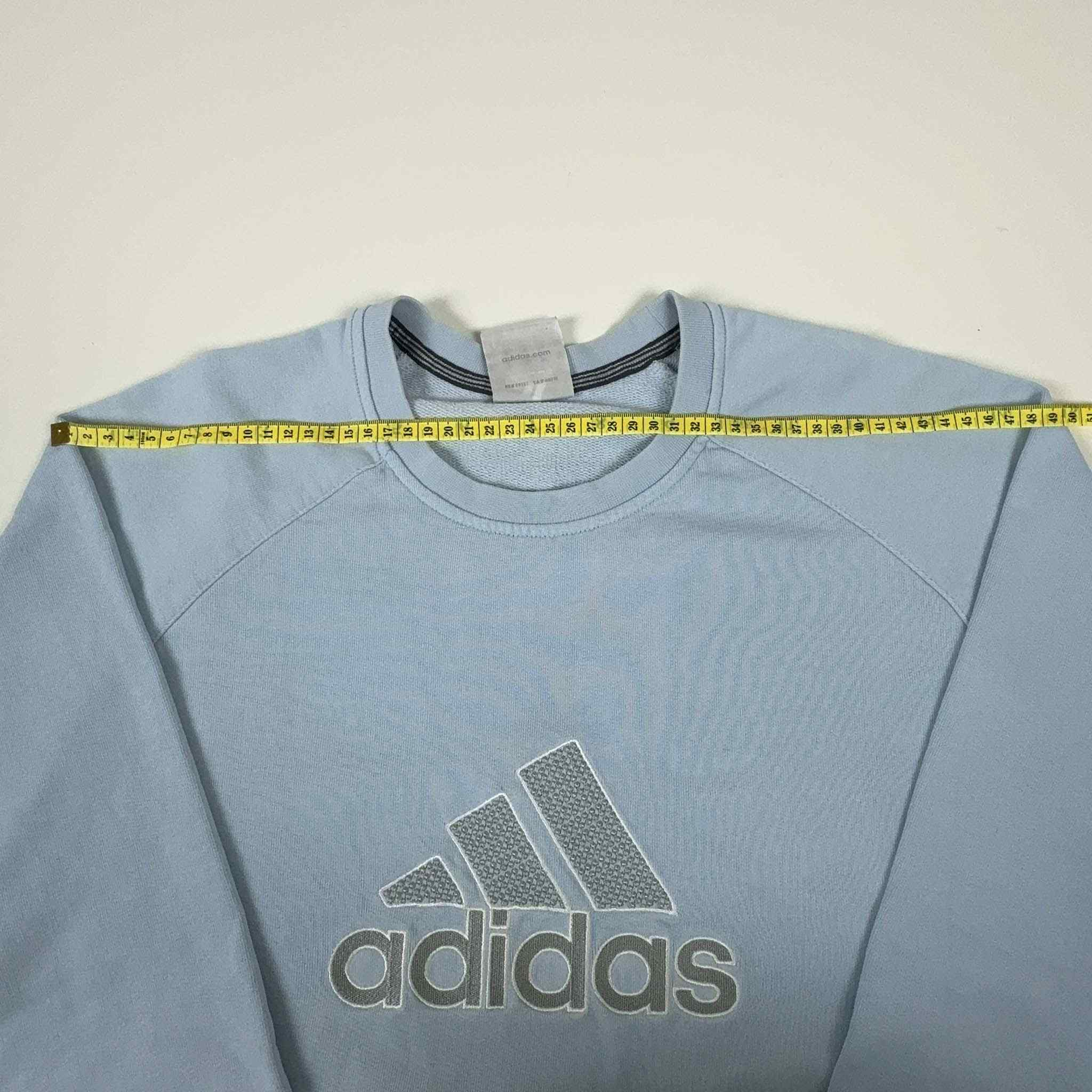 Felpa Adidas Vintage anni 2000 azzurra - Taglia M/L uomo