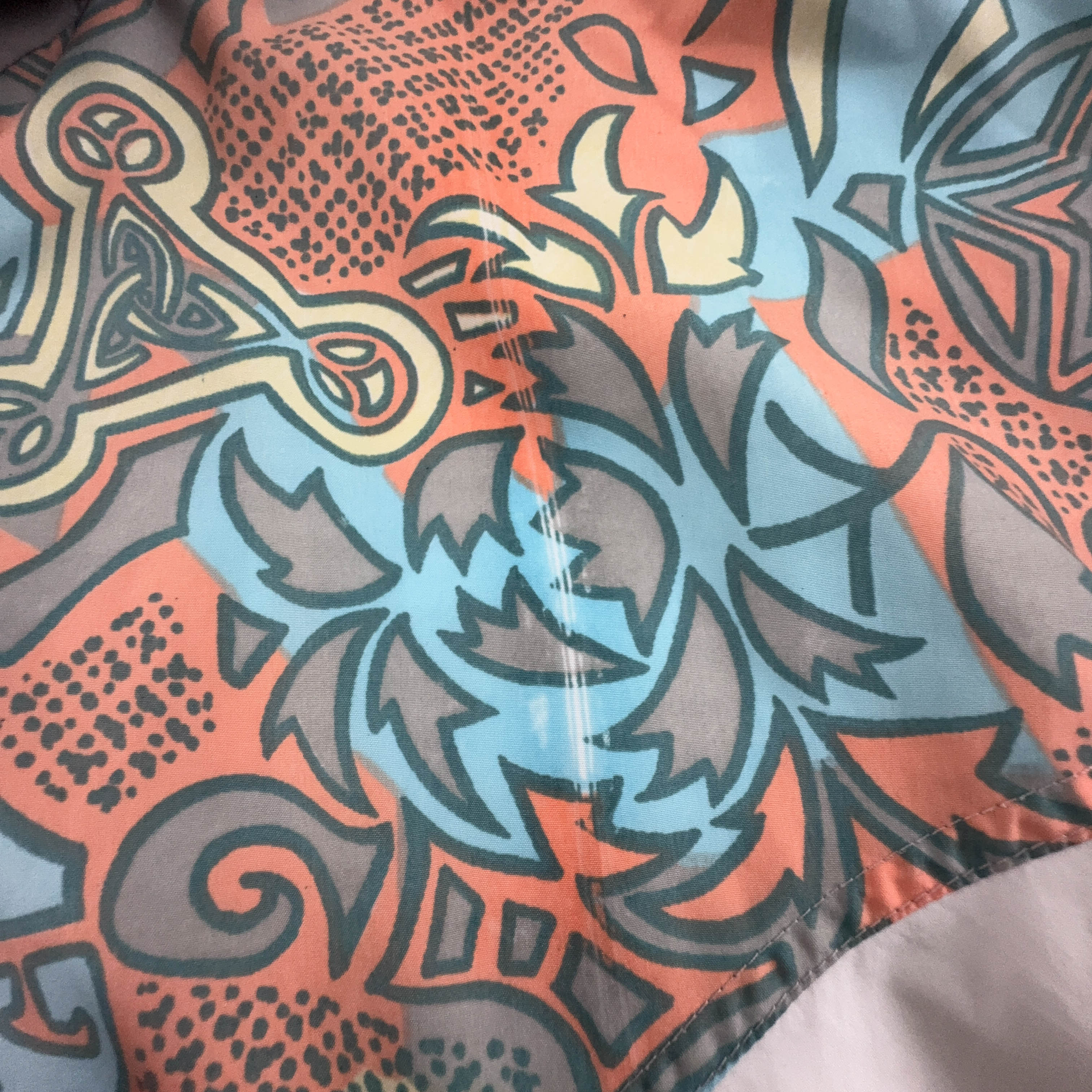 Giacca a vento Rodeo Vintage grigia e bianca con fantasia anni 80 90 - Taglia 40/42 uomo