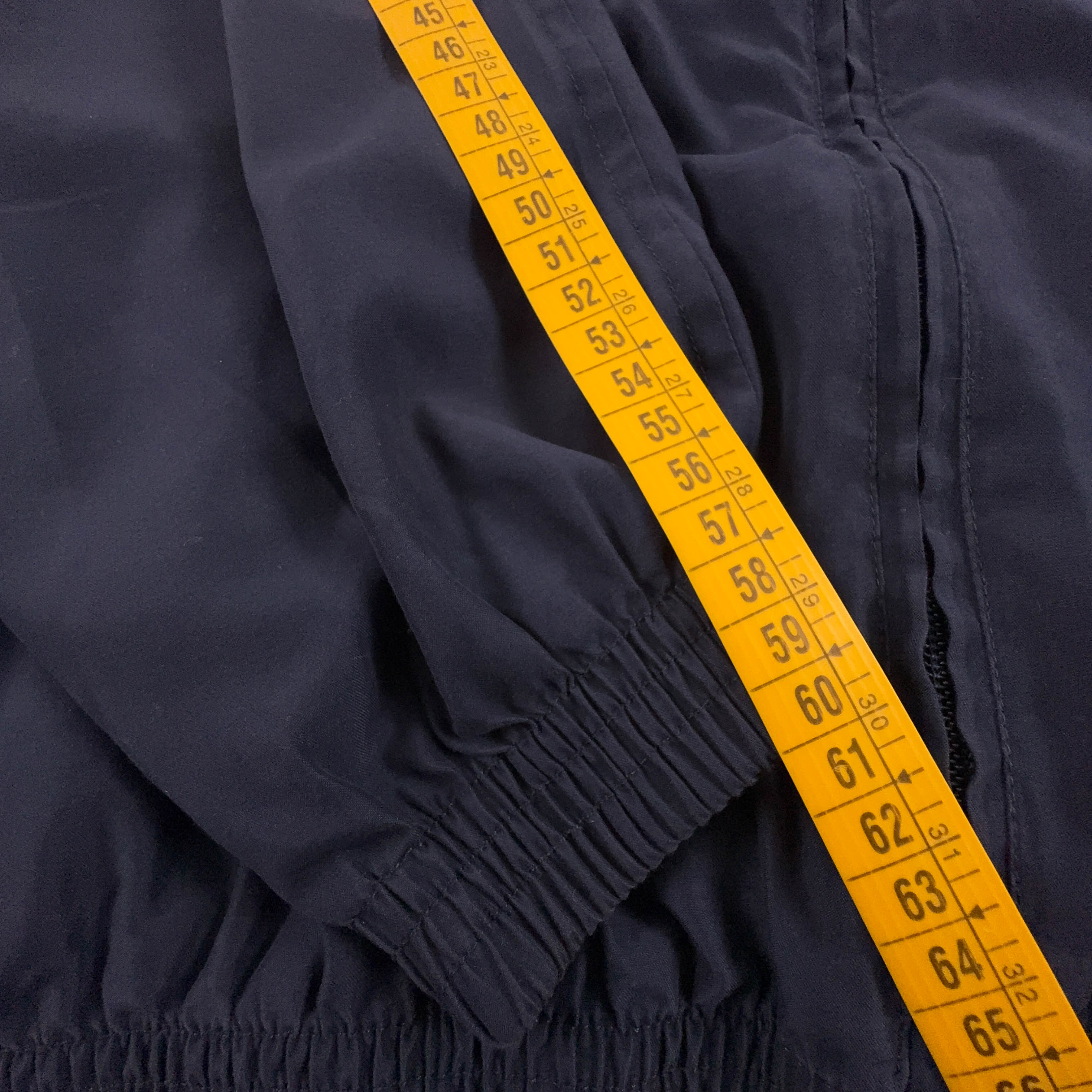 Giacca a vento Champion Vintage blu e bianca con zip anni 80 90 - Taglia M/L uomo