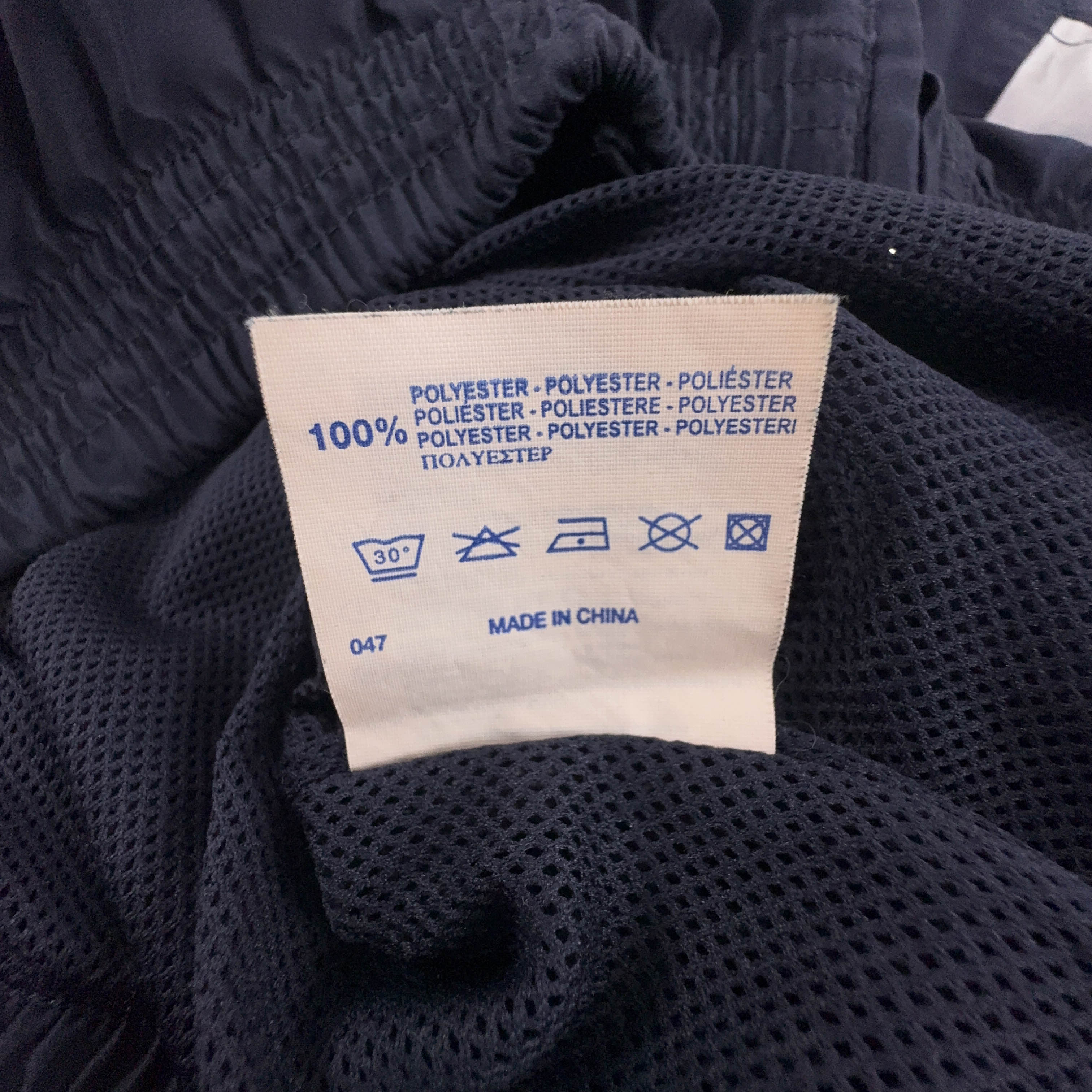 Giacca a vento Champion Vintage blu e bianca con zip anni 80 90 - Taglia M/L uomo