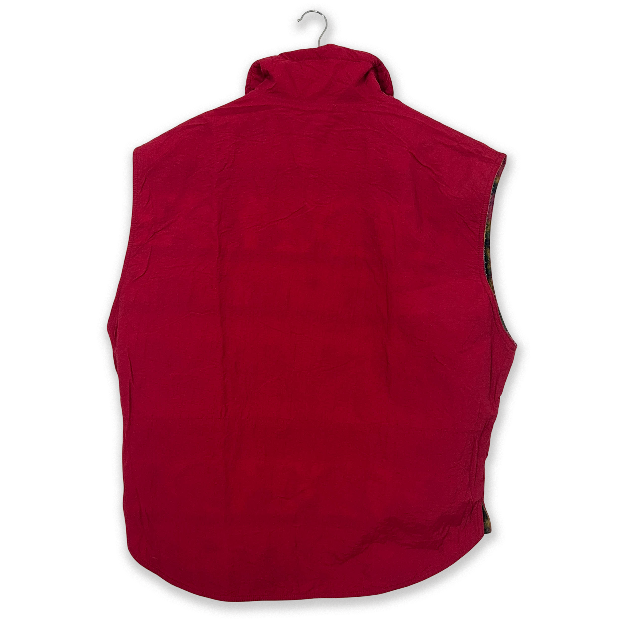 Vintage double-face sleeveless fleece with 80s pattern - Size L men