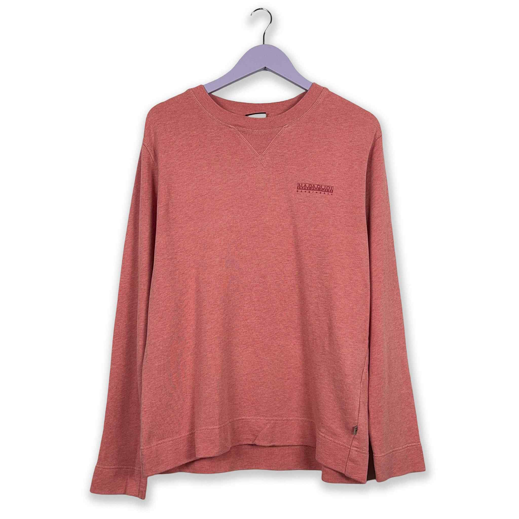 Napapijri Light Pink Crewneck Sweatshirt - Size L Men