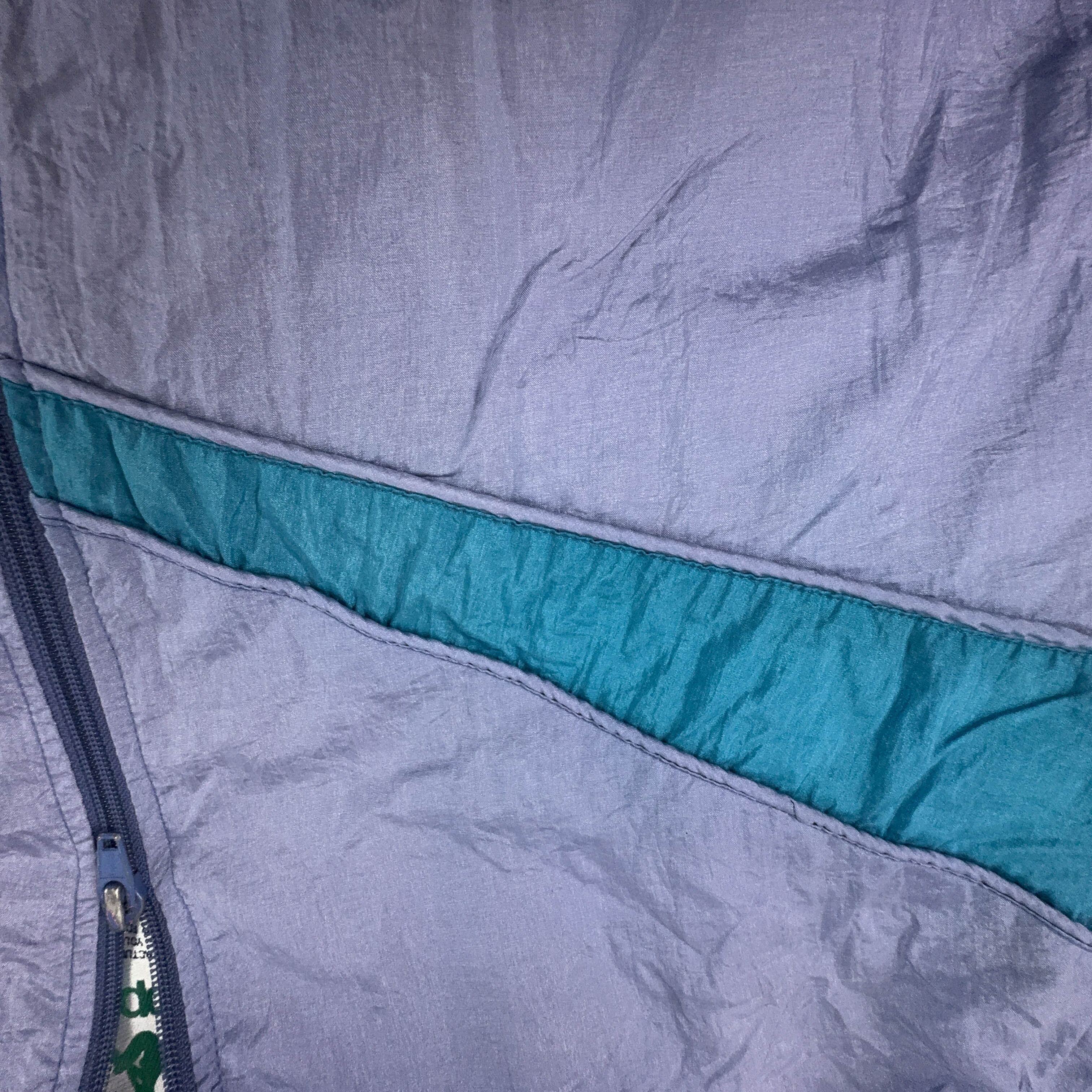 Giacca a vento Kappa Vintage lillà con zip e ricamo anni 80 90  - Taglia M uomo