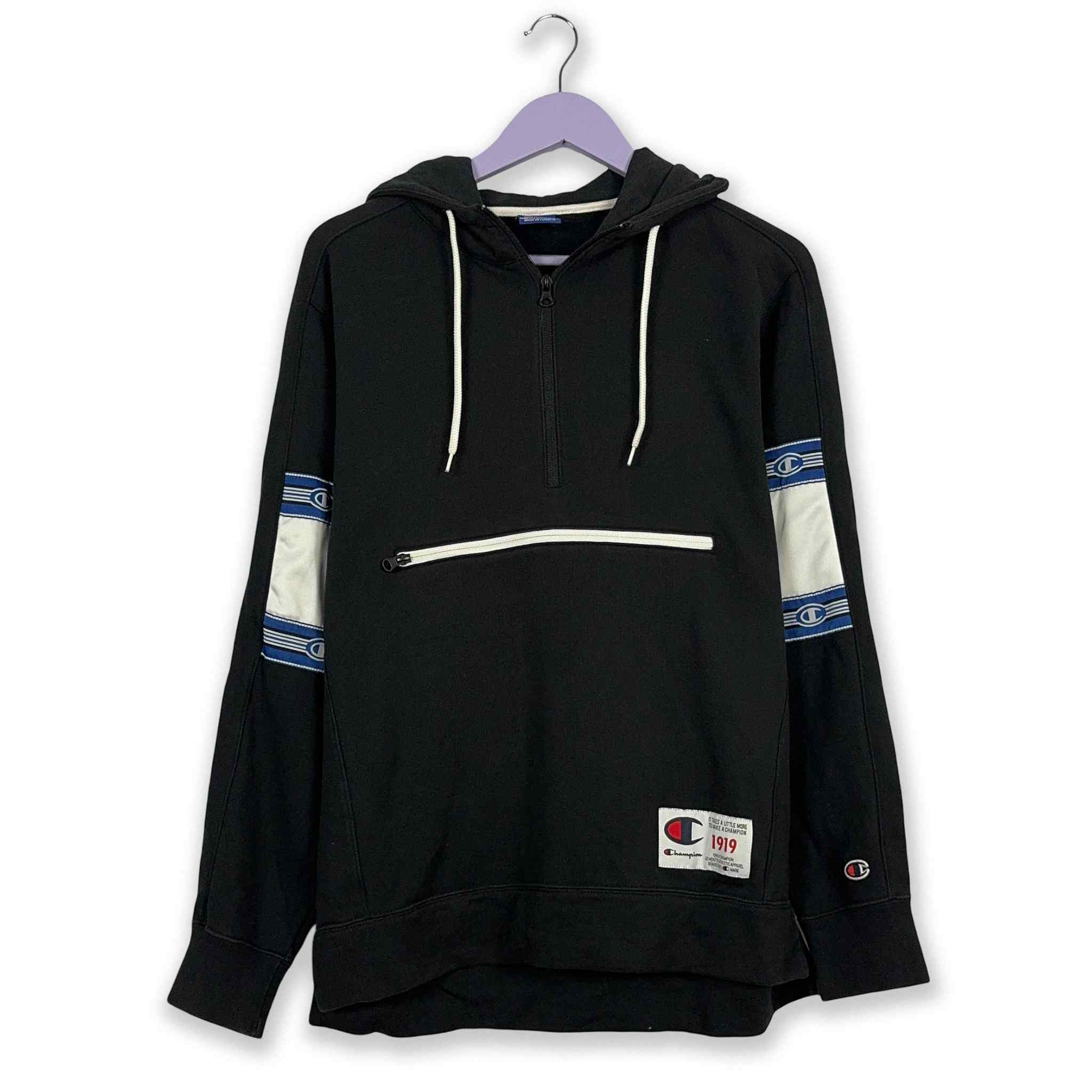 Champion Black Zip Up Hoodie - Men's Size M