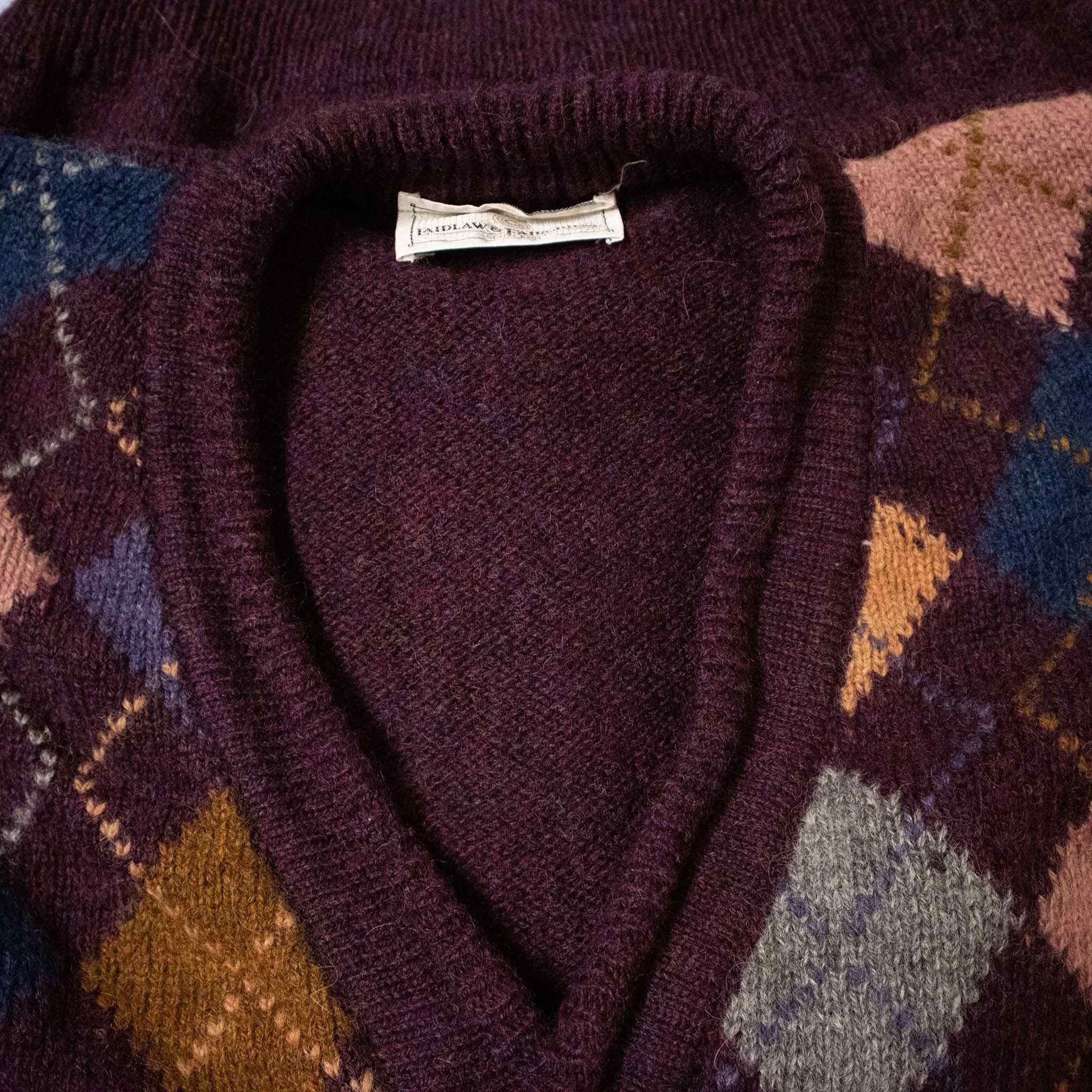 Vintage 100% wool cardigan - Size XL