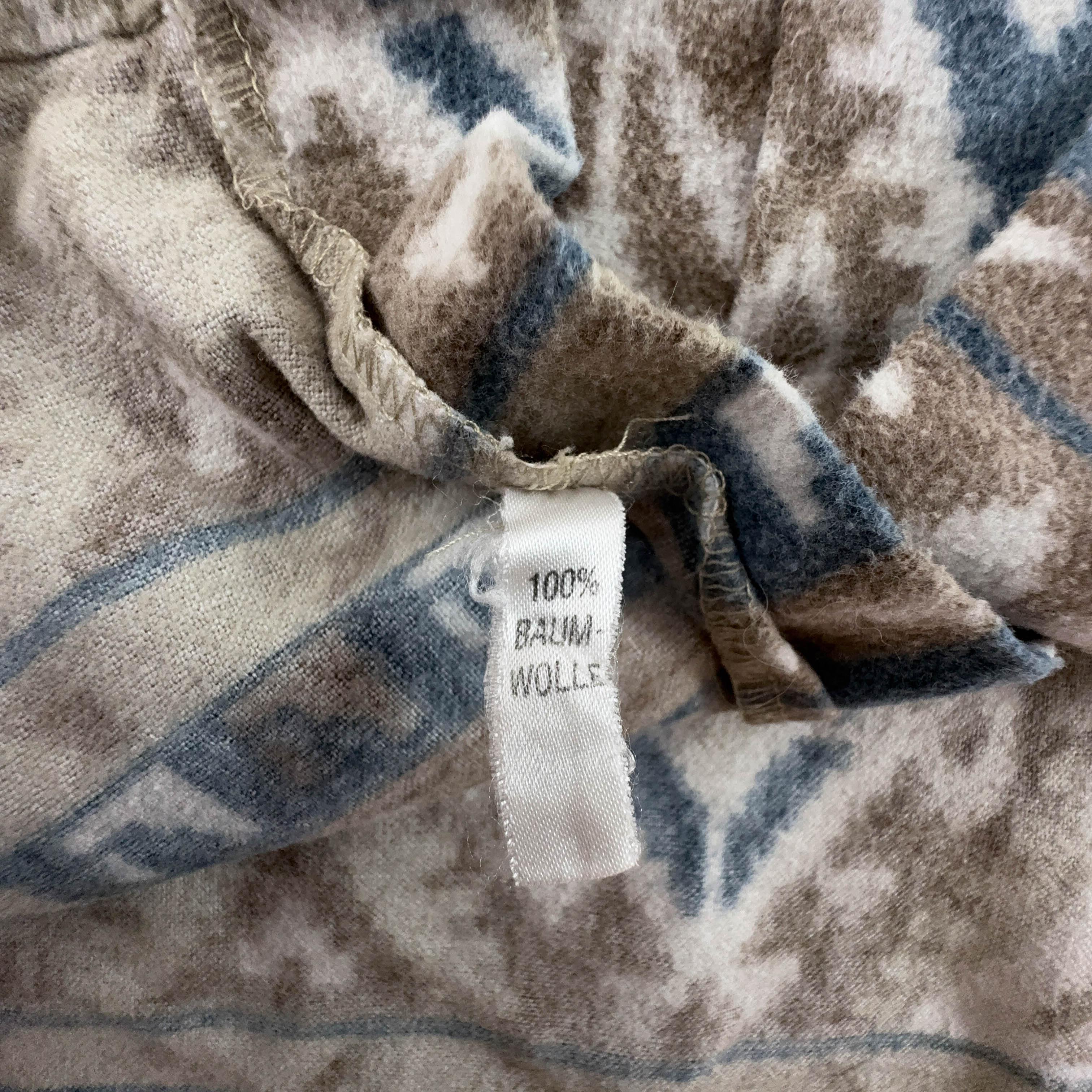 Camicia Vintage invernale a fantasia geometrica astratta marrone - Taglia XL uomo