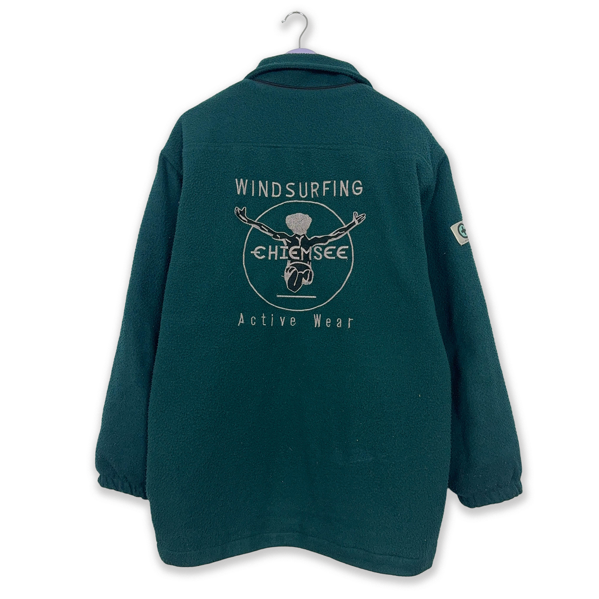 Dark Green Full Zip Vintage Fleece 80's - Size XL/XXL Men