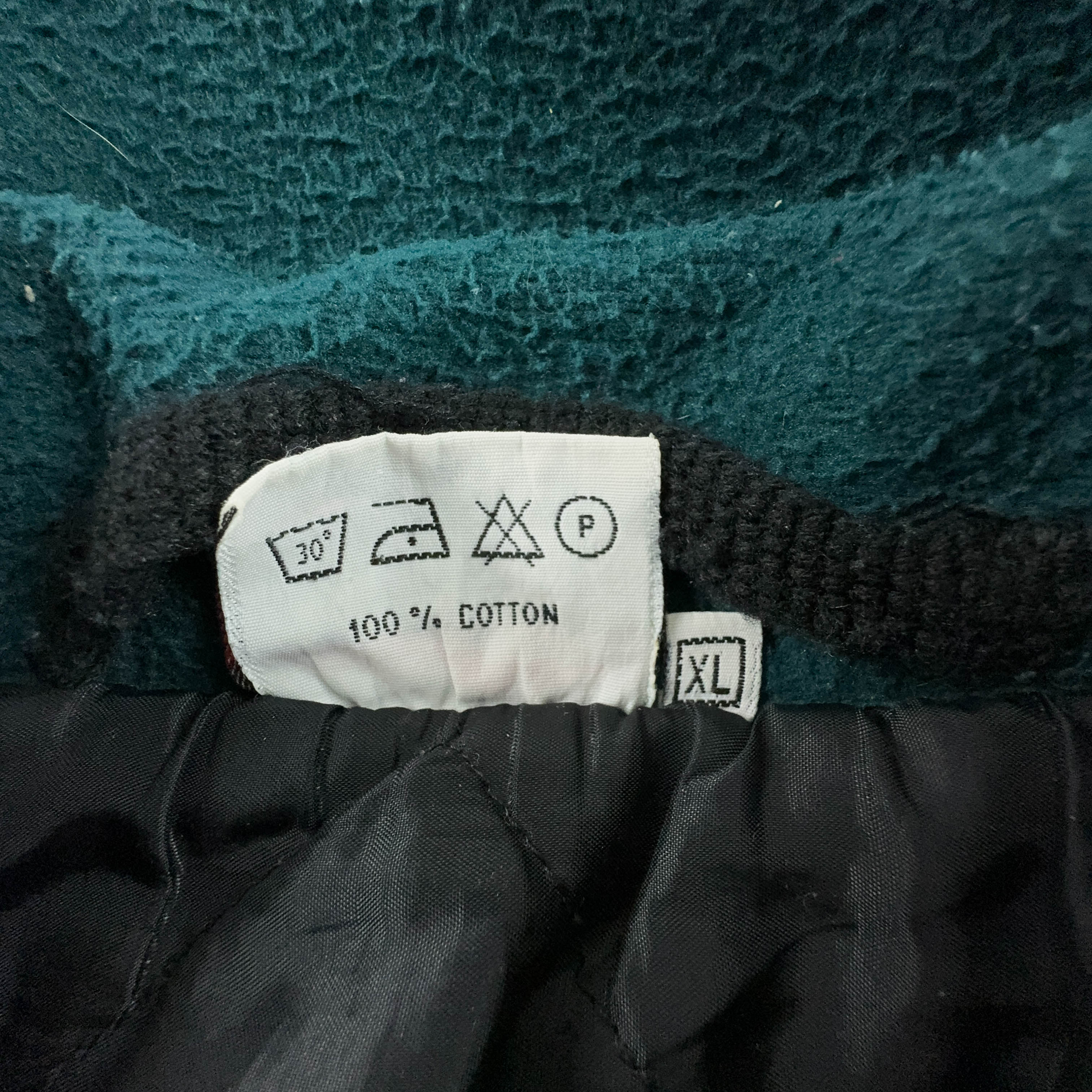 Dark Green Full Zip Vintage Fleece 80's - Size XL/XXL Men