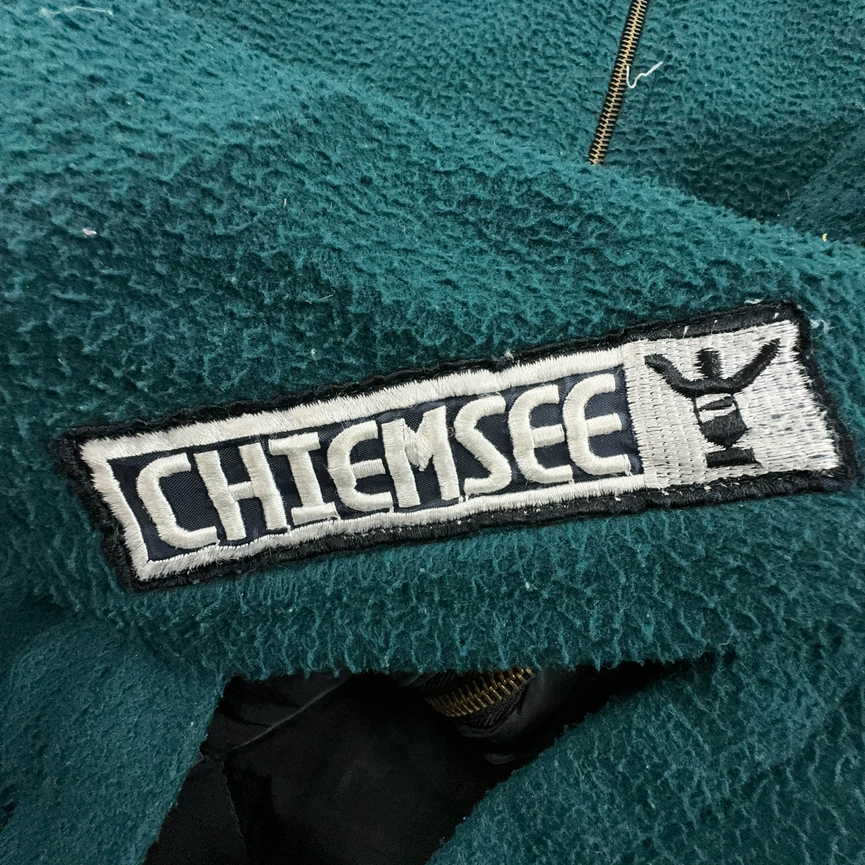 Dark Green Full Zip Vintage Fleece 80's - Size XL/XXL Men