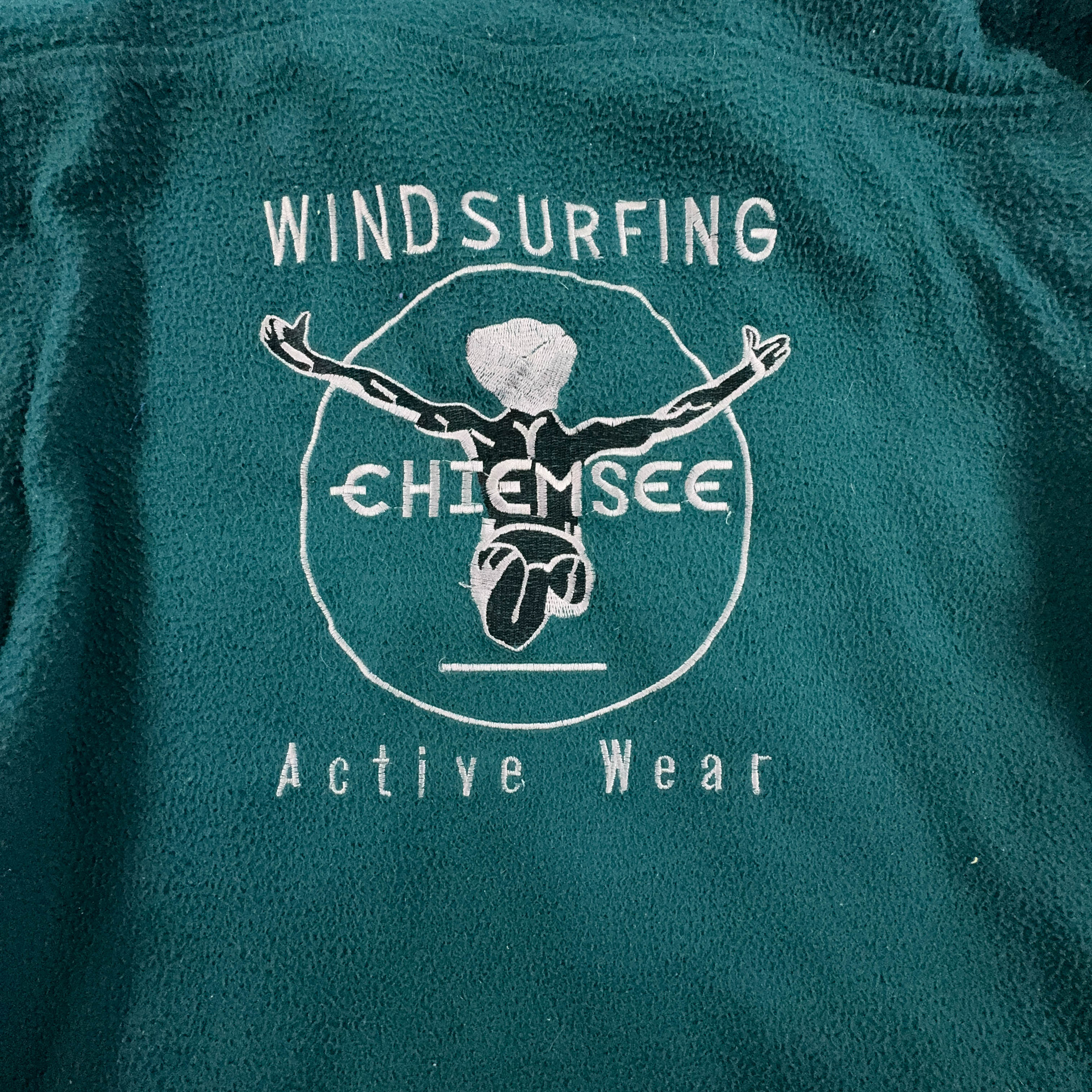 Dark Green Full Zip Vintage Fleece 80's - Size XL/XXL Men