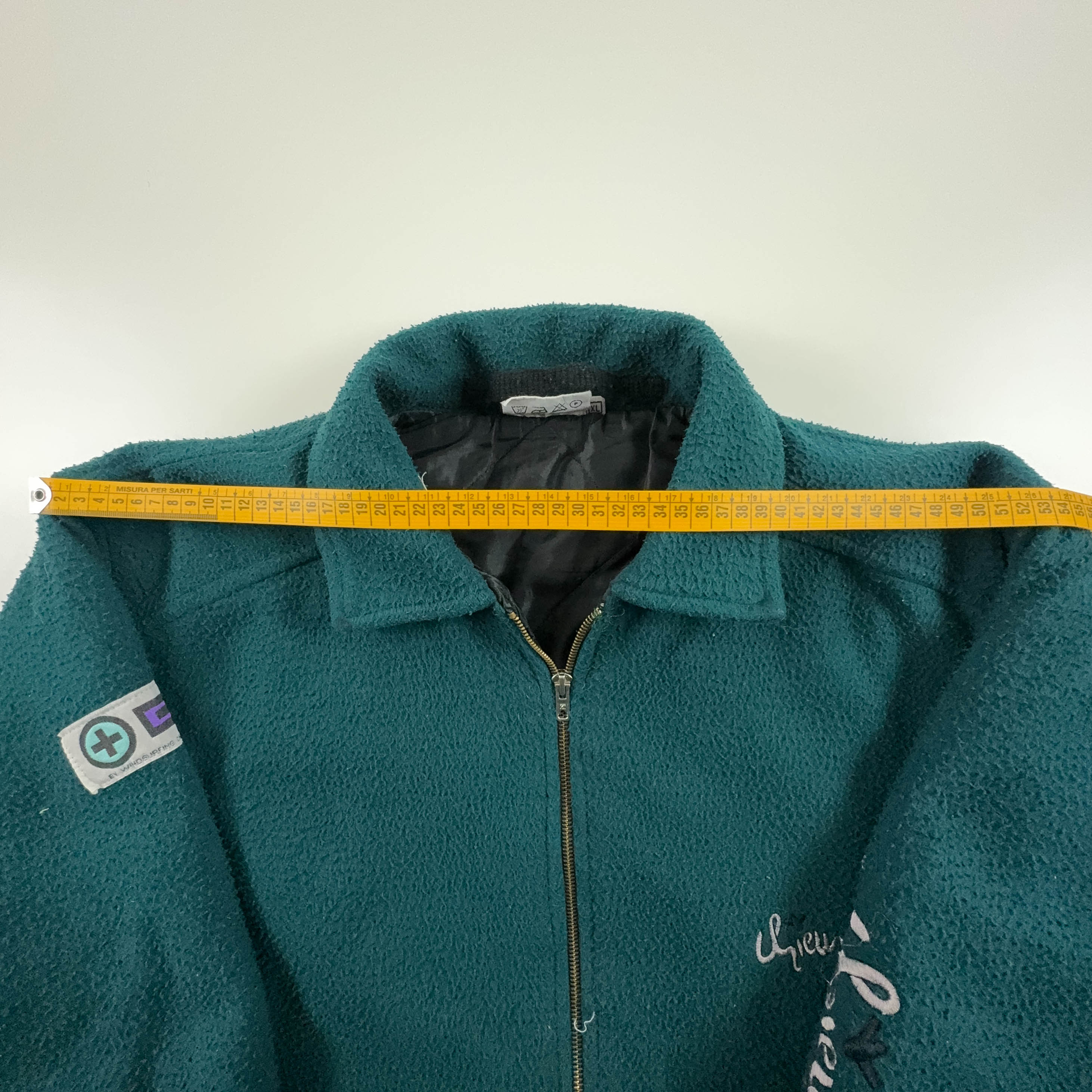 Dark Green Full Zip Vintage Fleece 80's - Size XL/XXL Men