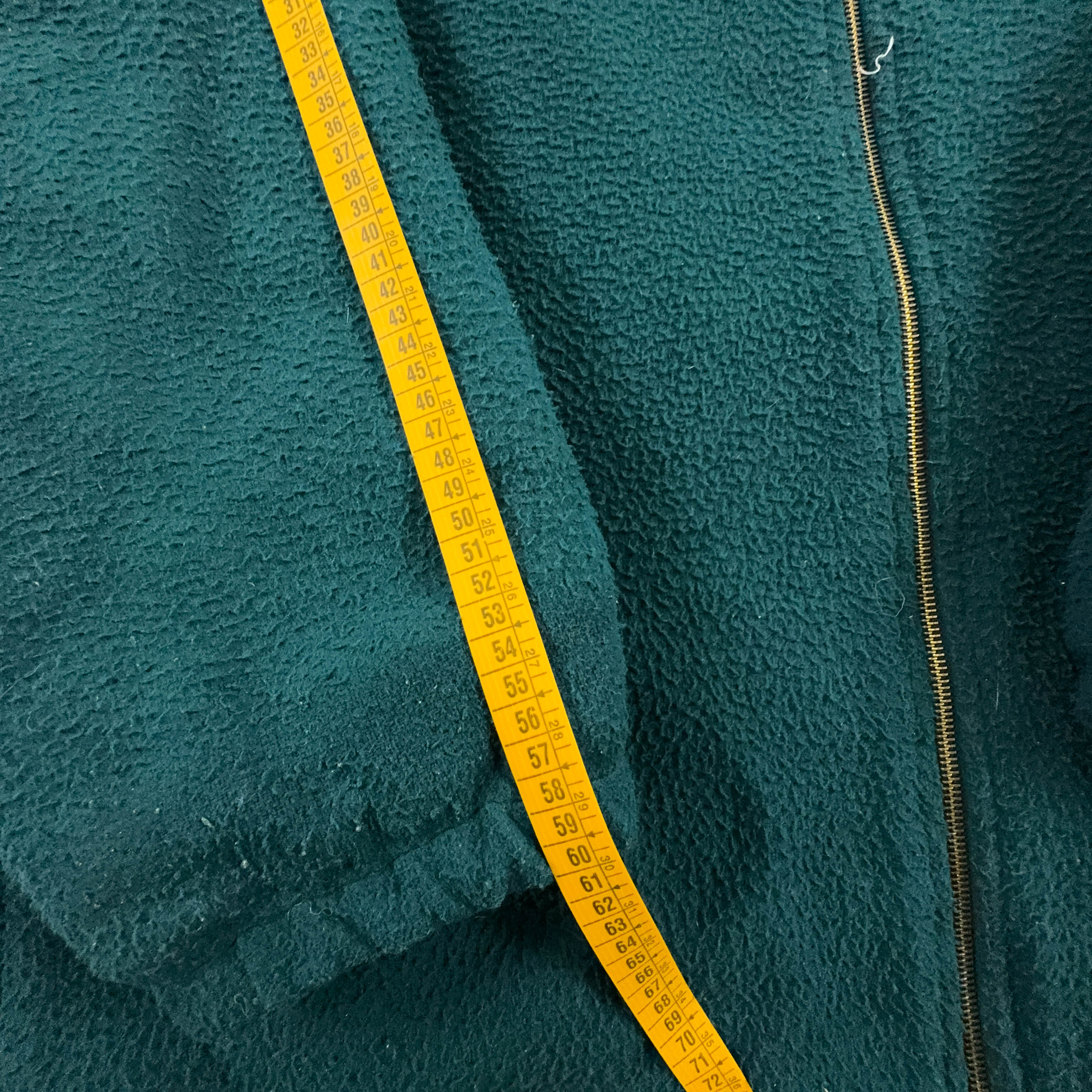Dark Green Full Zip Vintage Fleece 80's - Size XL/XXL Men