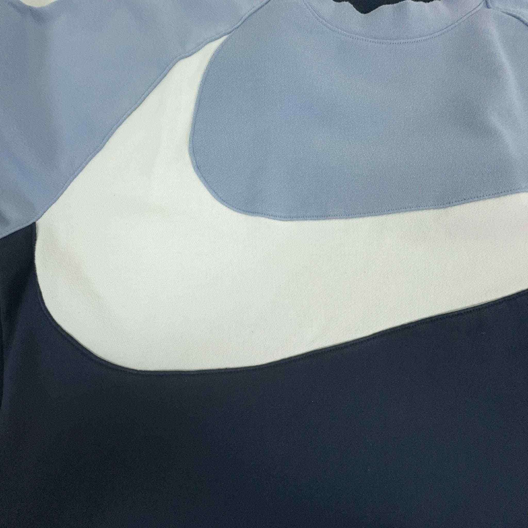 Felpa Nike blu e bianca girocollo - Taglia XL uomo