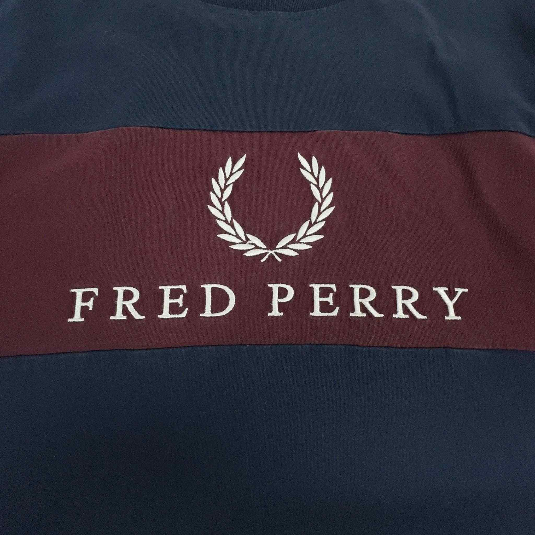 Felpa Fred Perry blu scura a girocollo - Taglia XXL uomo