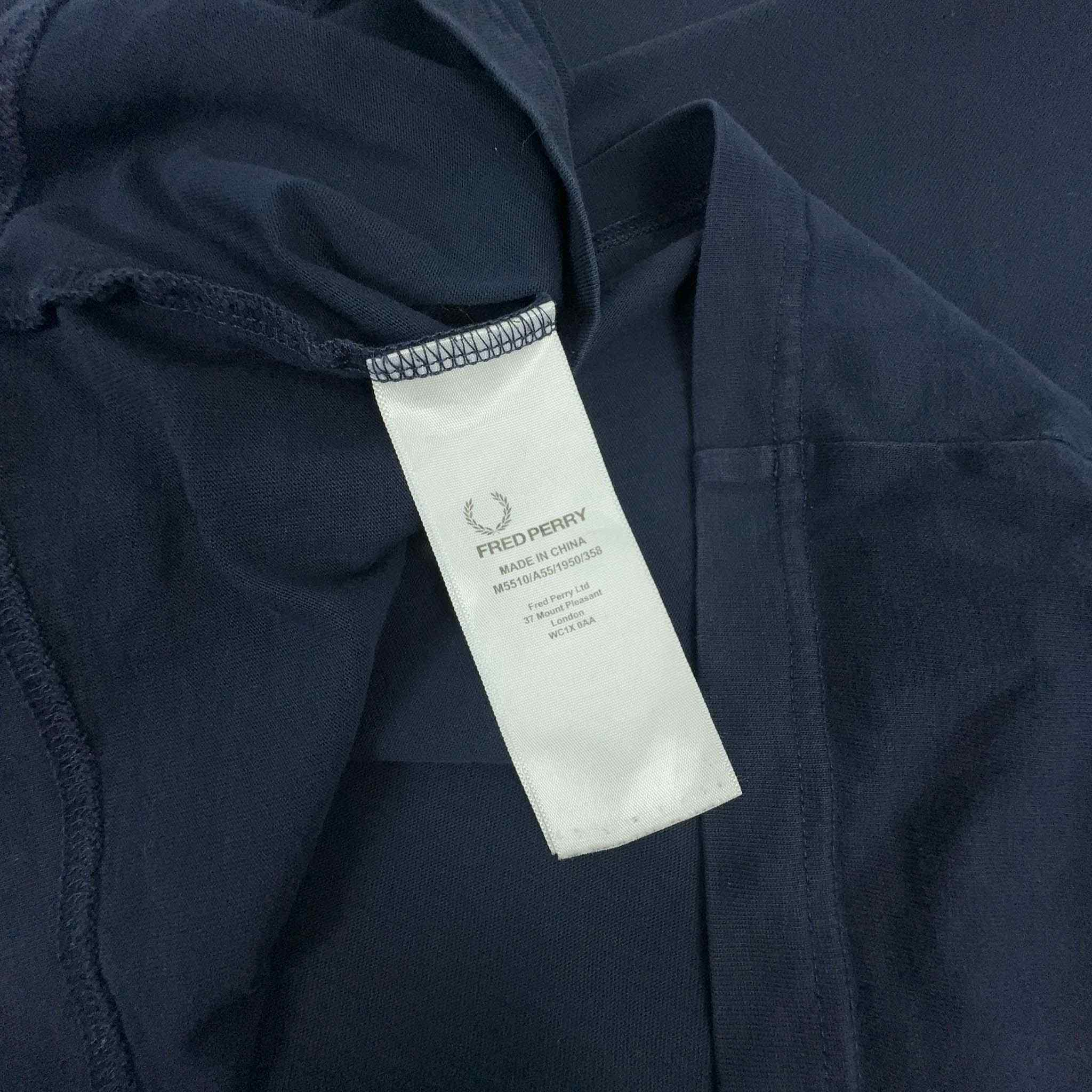 Felpa Fred Perry blu scura a girocollo - Taglia XXL uomo