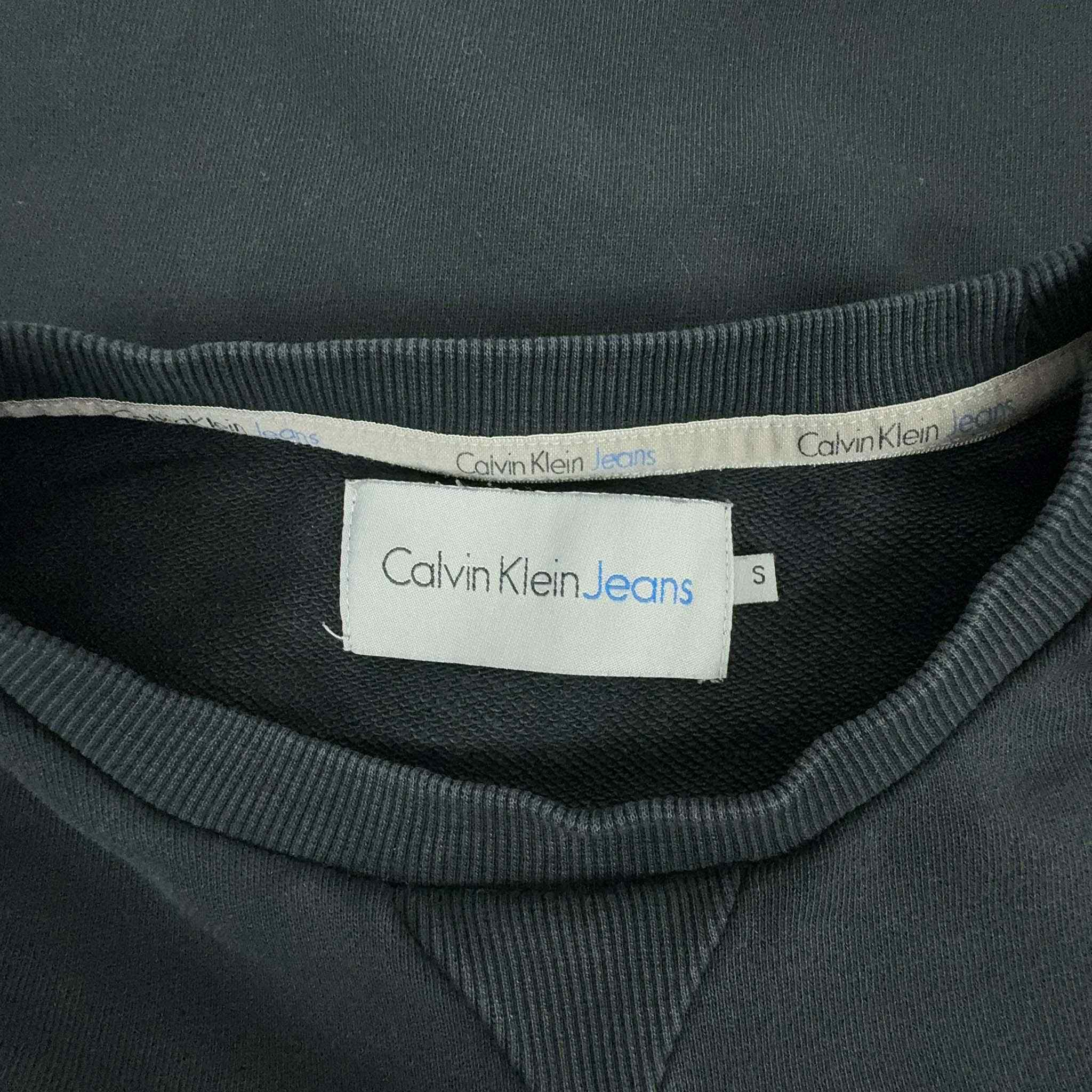 Felpa Calvin Klein nera girocollo - Taglia S uomo