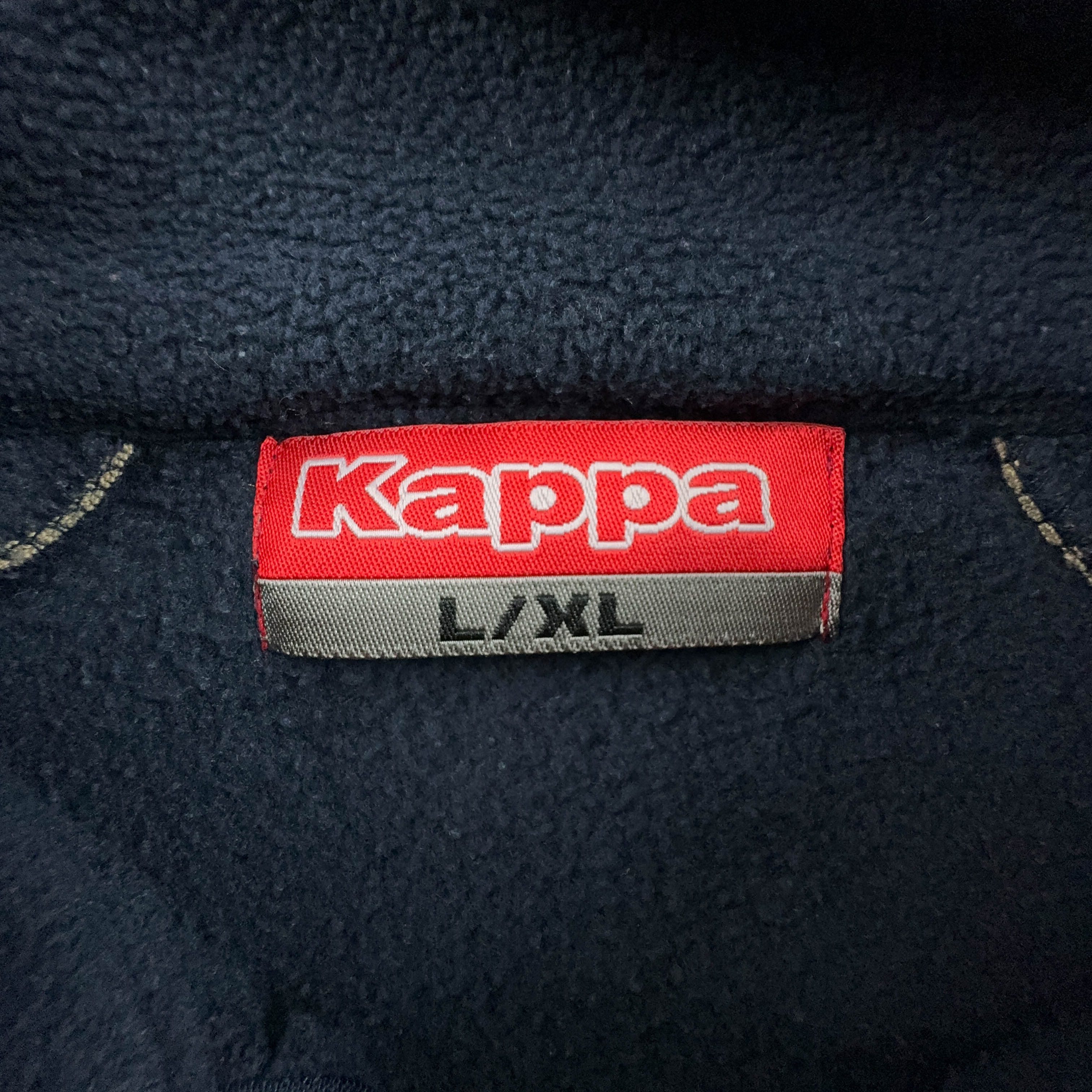 Kappa Vintage Dark Blue Full Zip Fleece 00s - Size L/XL Men