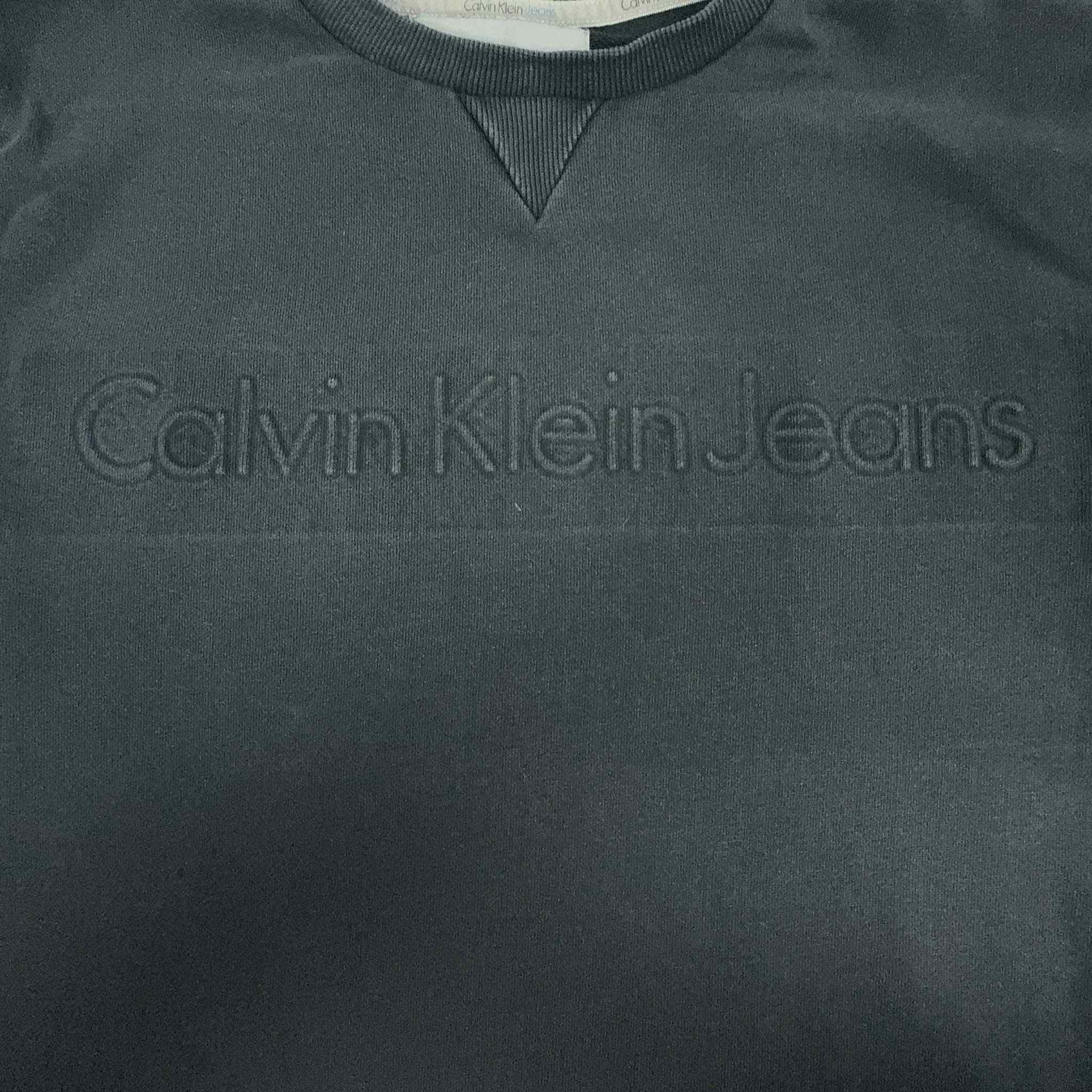 Felpa Calvin Klein nera girocollo - Taglia S uomo