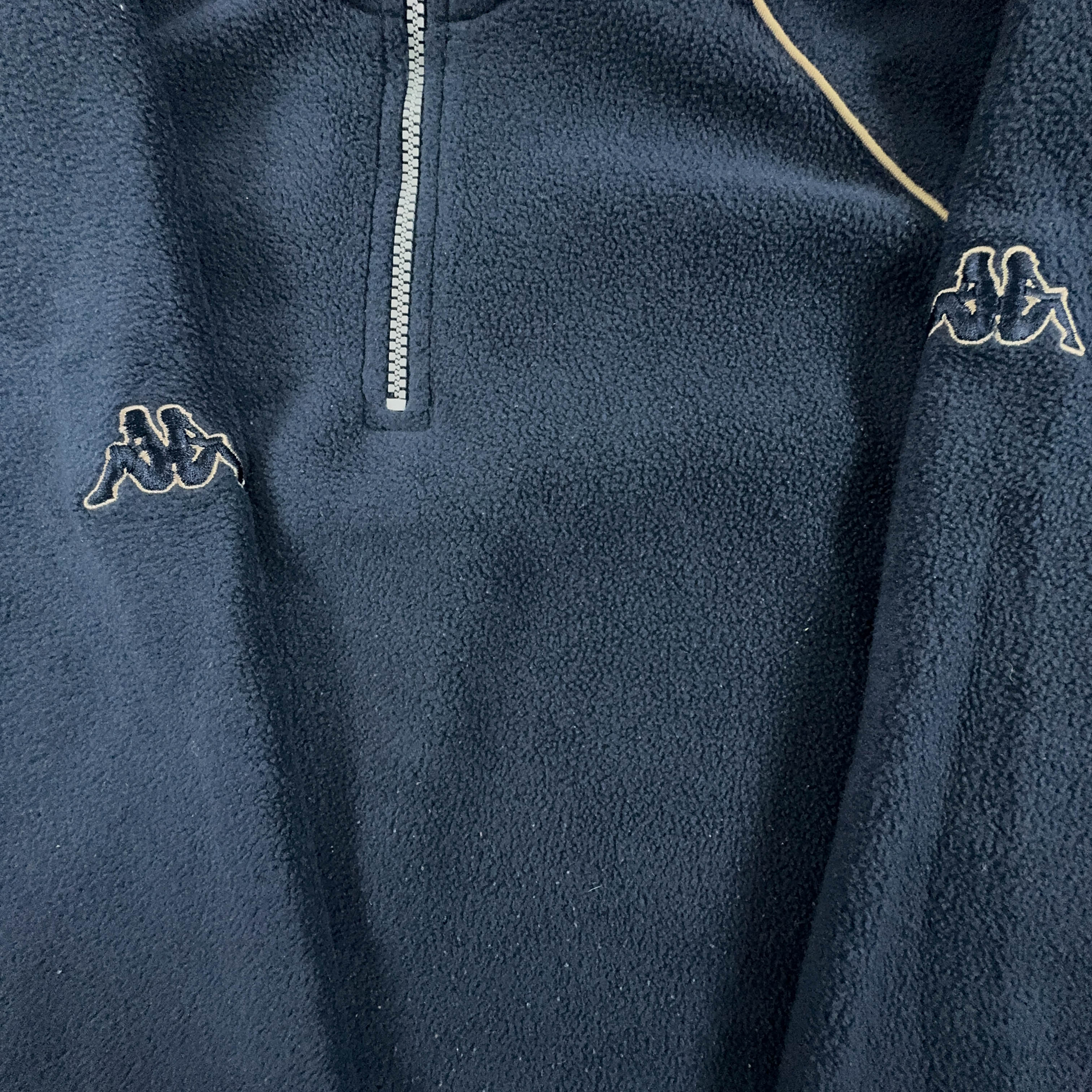 Kappa Vintage Dark Blue Full Zip Fleece 00s - Size L/XL Men