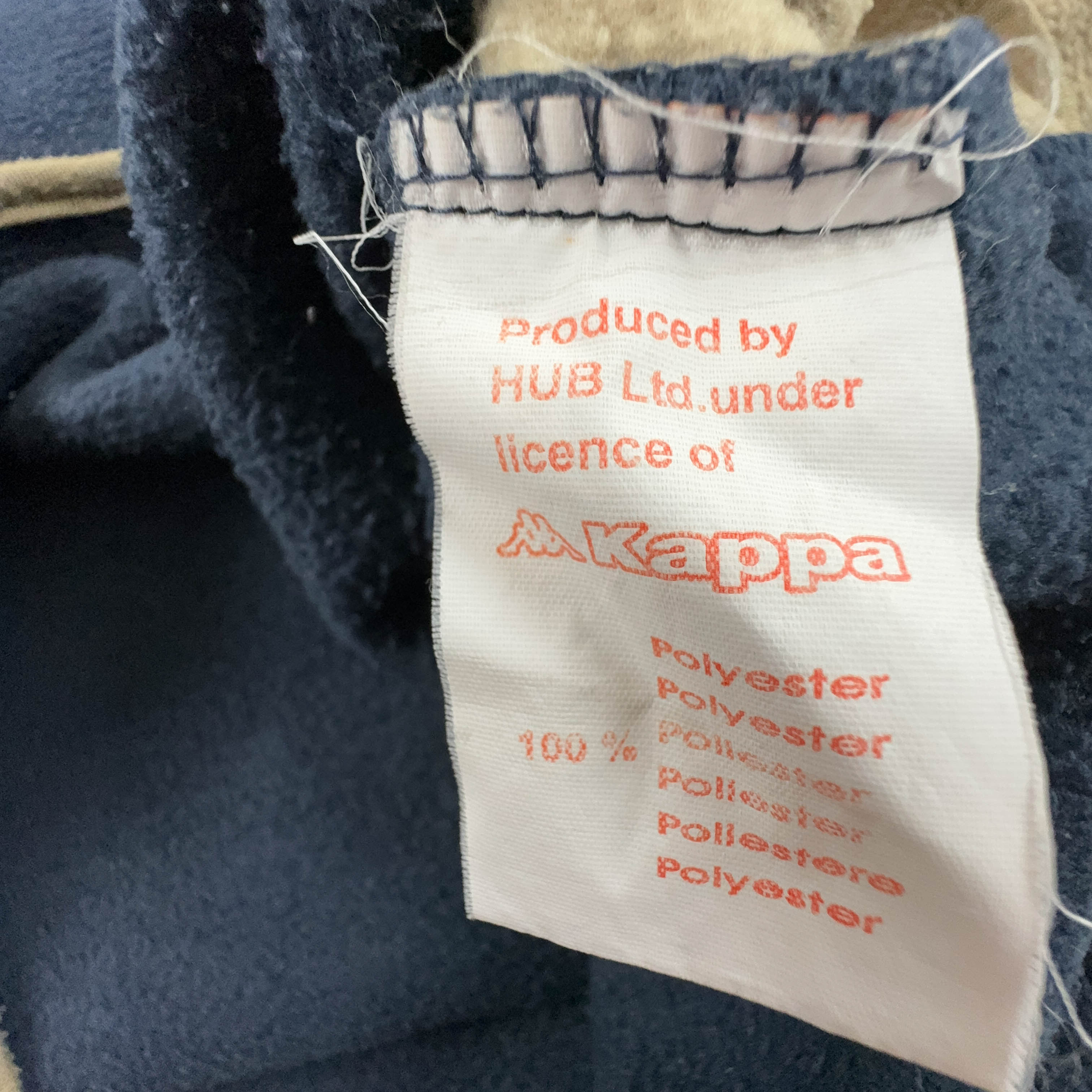 Kappa Vintage Dark Blue Full Zip Fleece 00s - Size L/XL Men