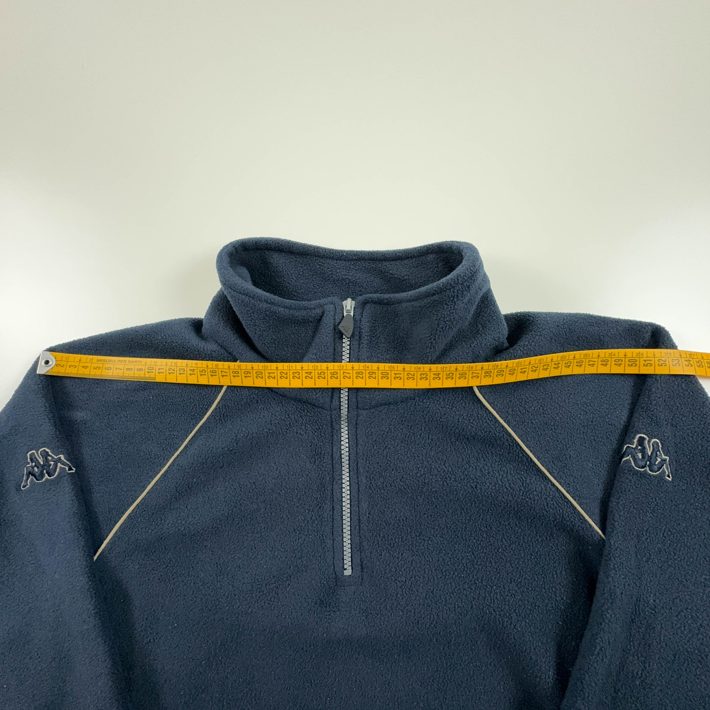 Kappa Vintage Dark Blue Full Zip Fleece 00s - Size L/XL Men