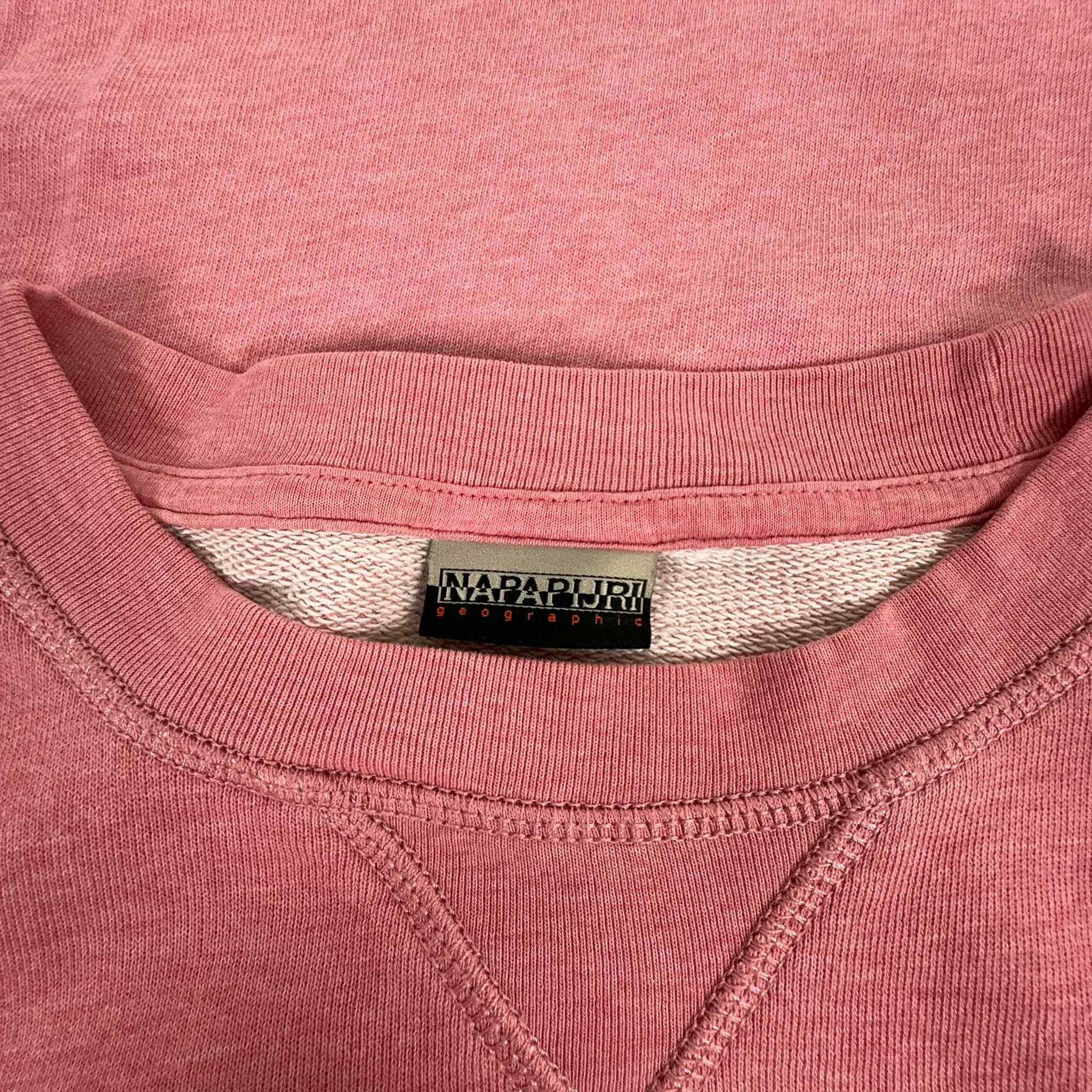 Napapijri Light Pink Crewneck Sweatshirt - Size L Men