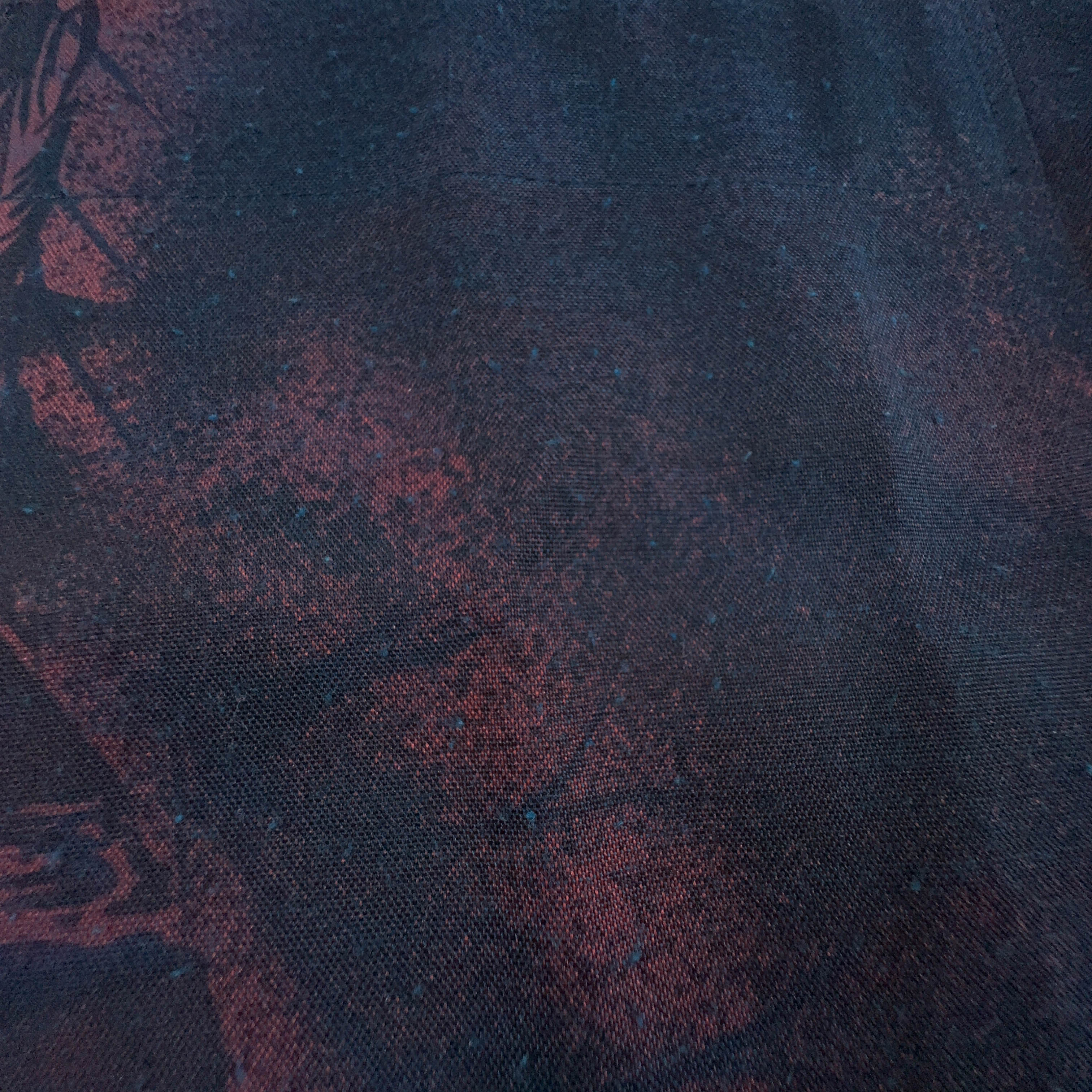 Camicia Vintage viola e blu a fantasia - Taglia 16.5 L uomo