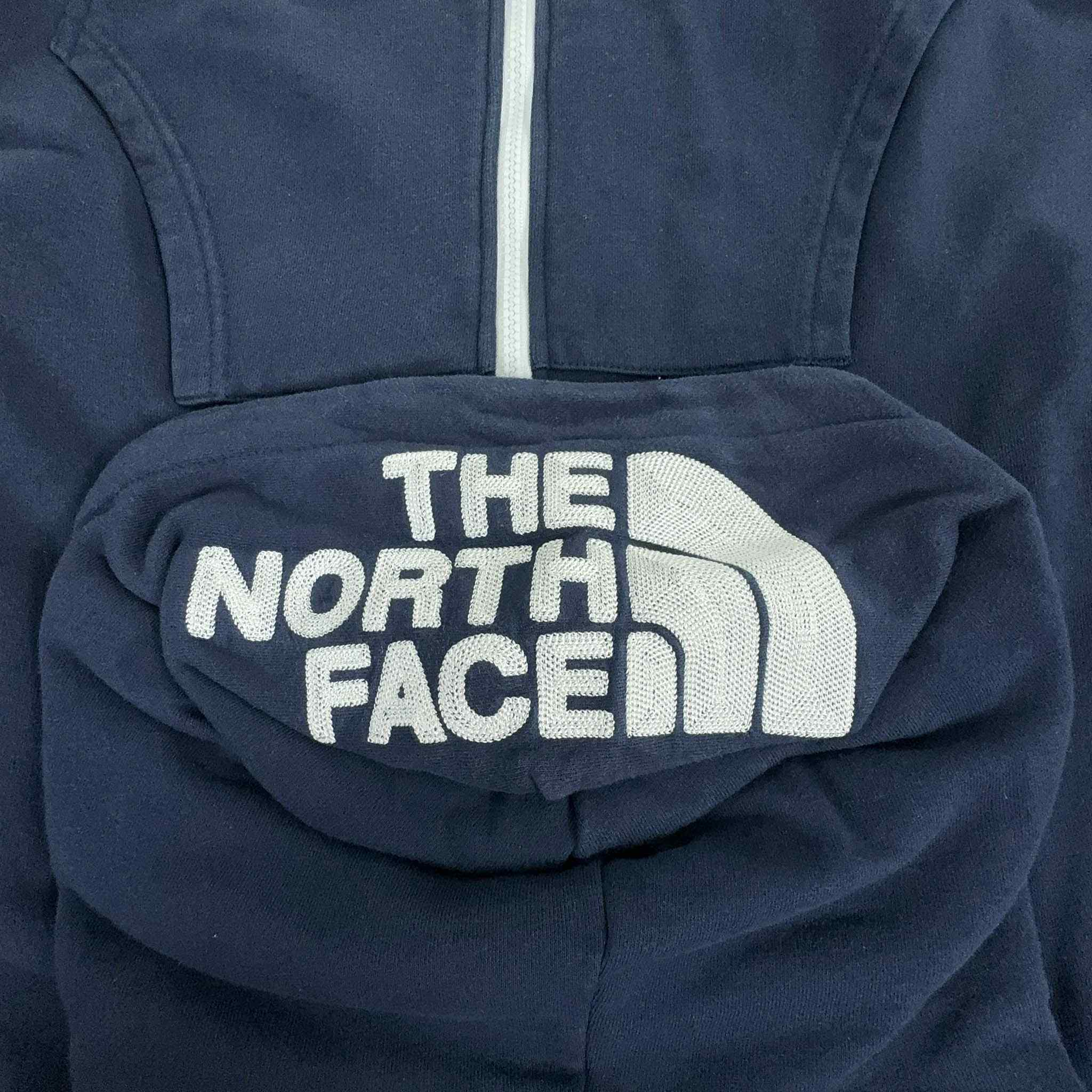 The North Face Dark Blue Zip Up Sweatshirt - Size L