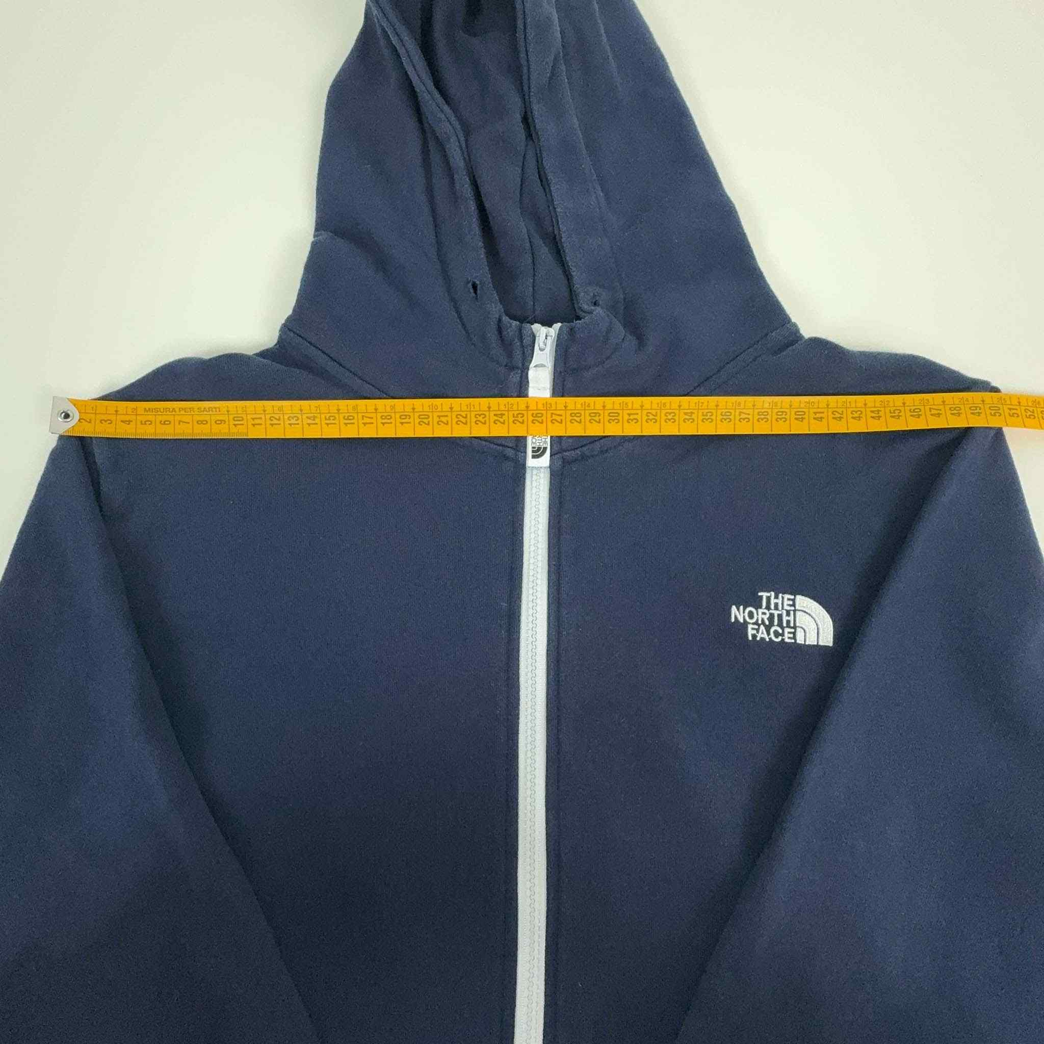 The North Face Dark Blue Zip Up Sweatshirt - Size L