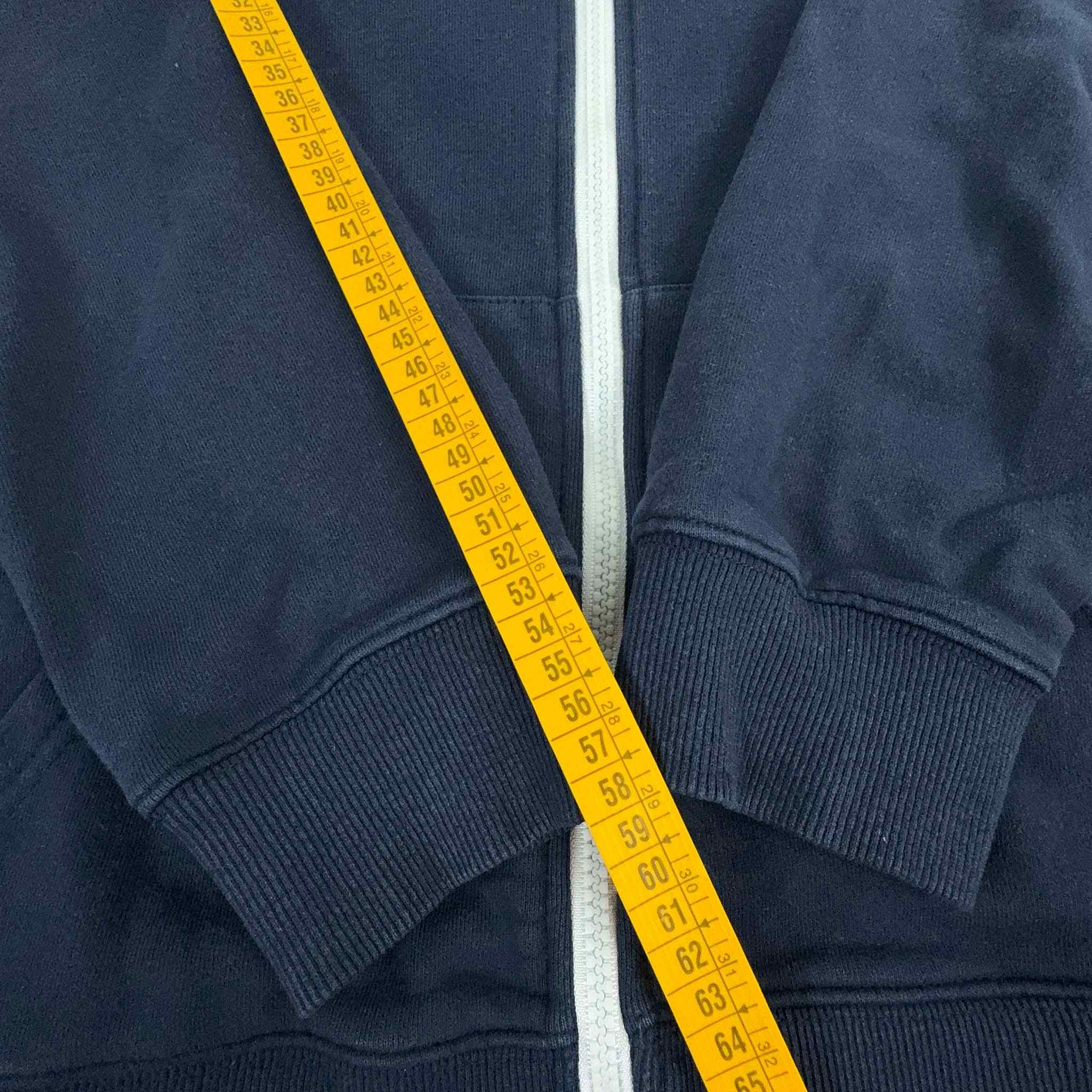 The North Face Dark Blue Zip Up Sweatshirt - Size L