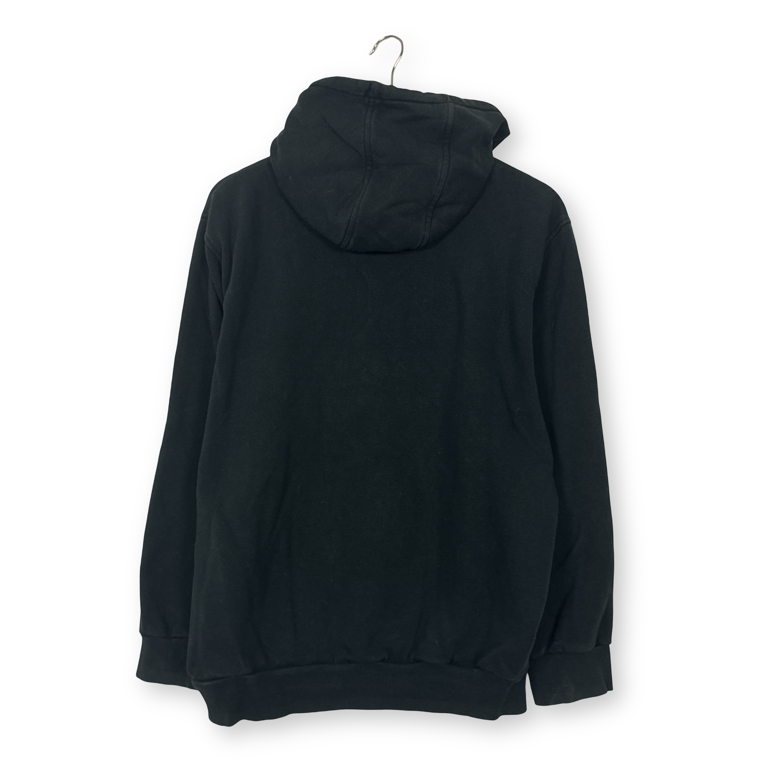 Felpa Nike Vintage nera con stampa frontale e cappuccio anni 90 00 - Taglia M/L uomo