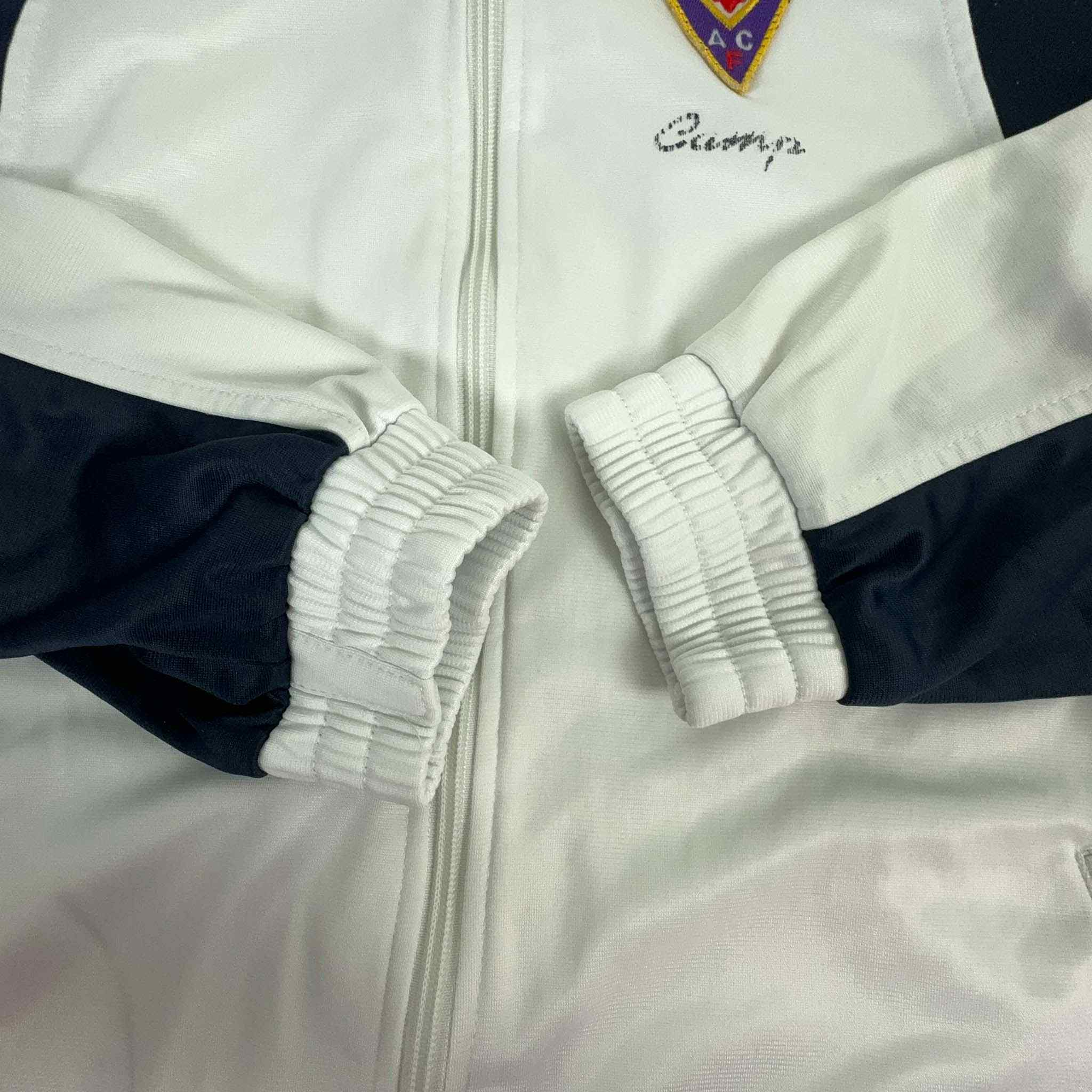 Lotto Vintage Fiorentina White and Blue Zip Up Sweatshirt - Size S/M Men