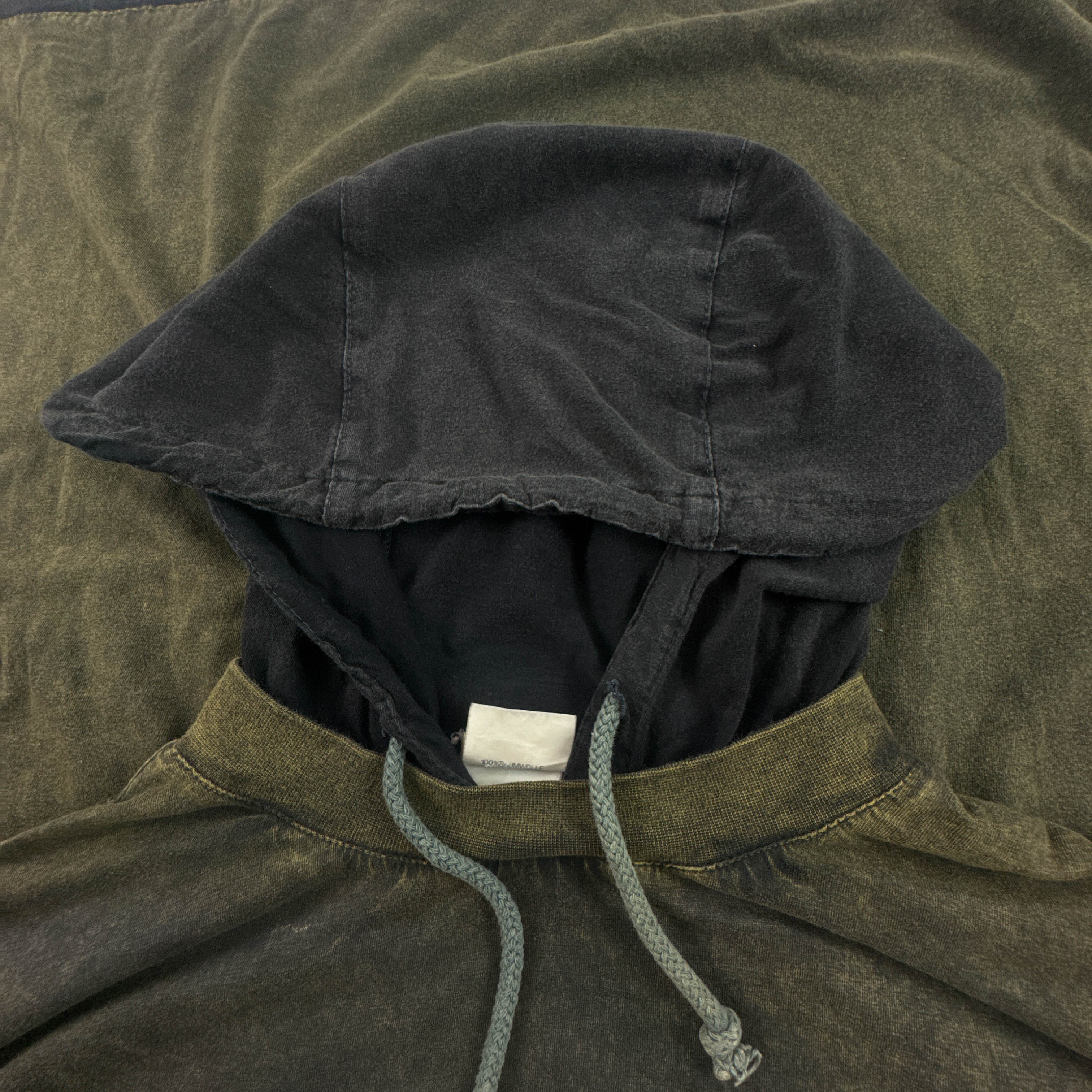 Felpa Puma Vintage verde scura con stampa e cappuccio anni 80 90 - Taglia 6 uomo