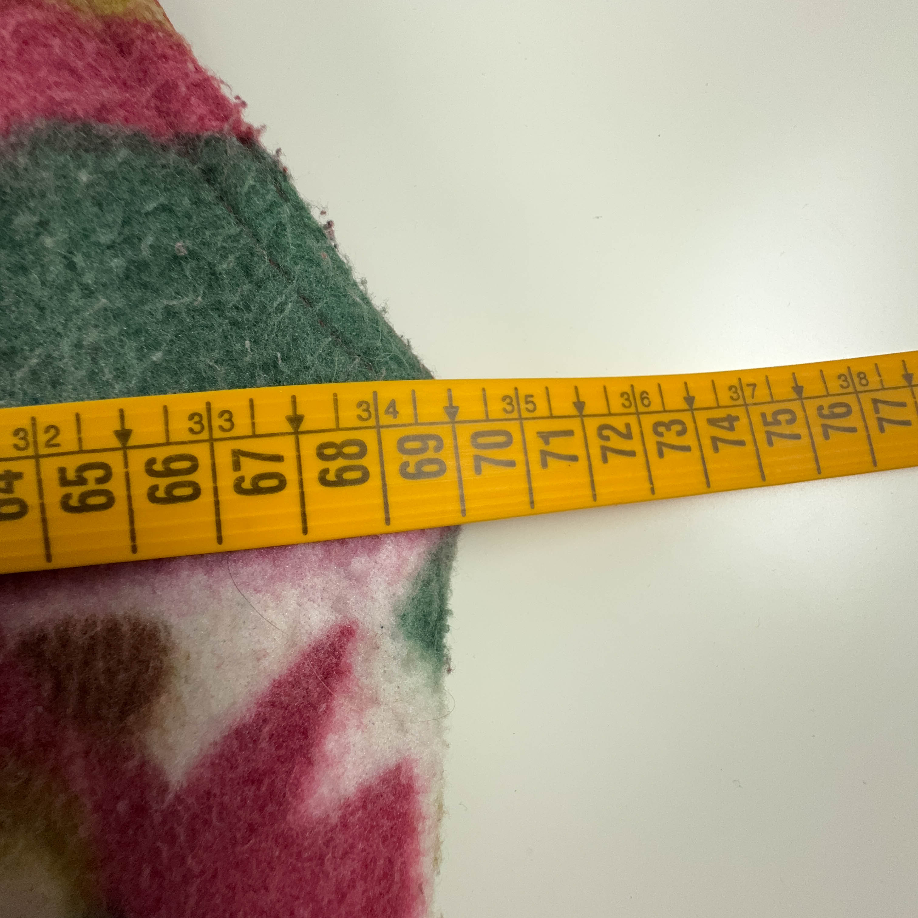 Vintage double-face sleeveless fleece with 80s pattern - Size L men