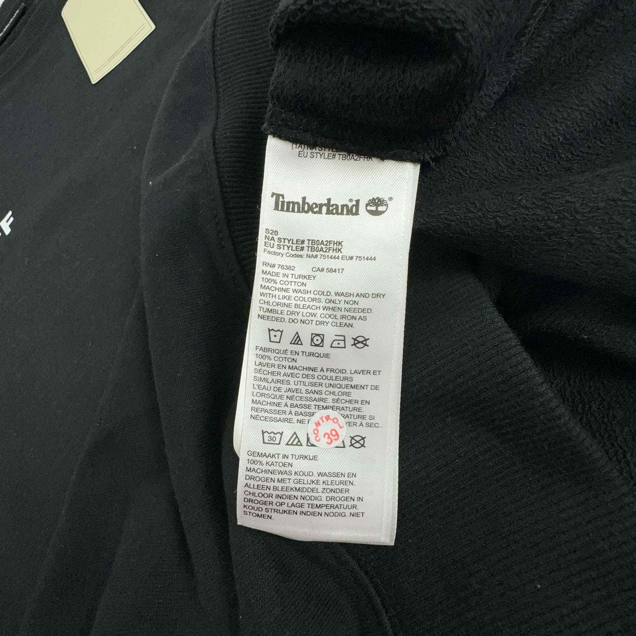 Timberland Staff Black Sweatshirt - Size M Men