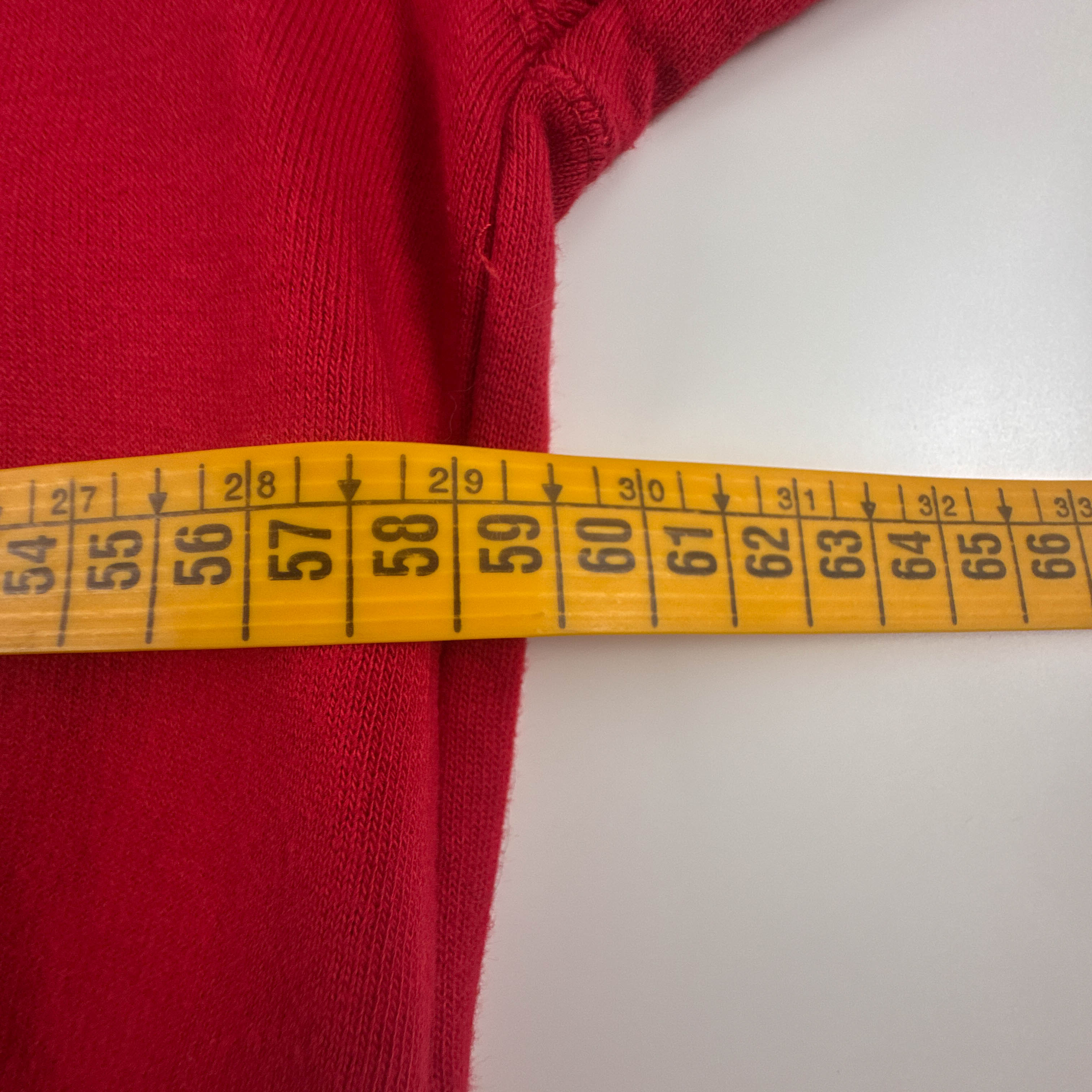 Felpa Champion Vintage rossa e grigia quarter zip anni 90 00 - Taglia L uomo