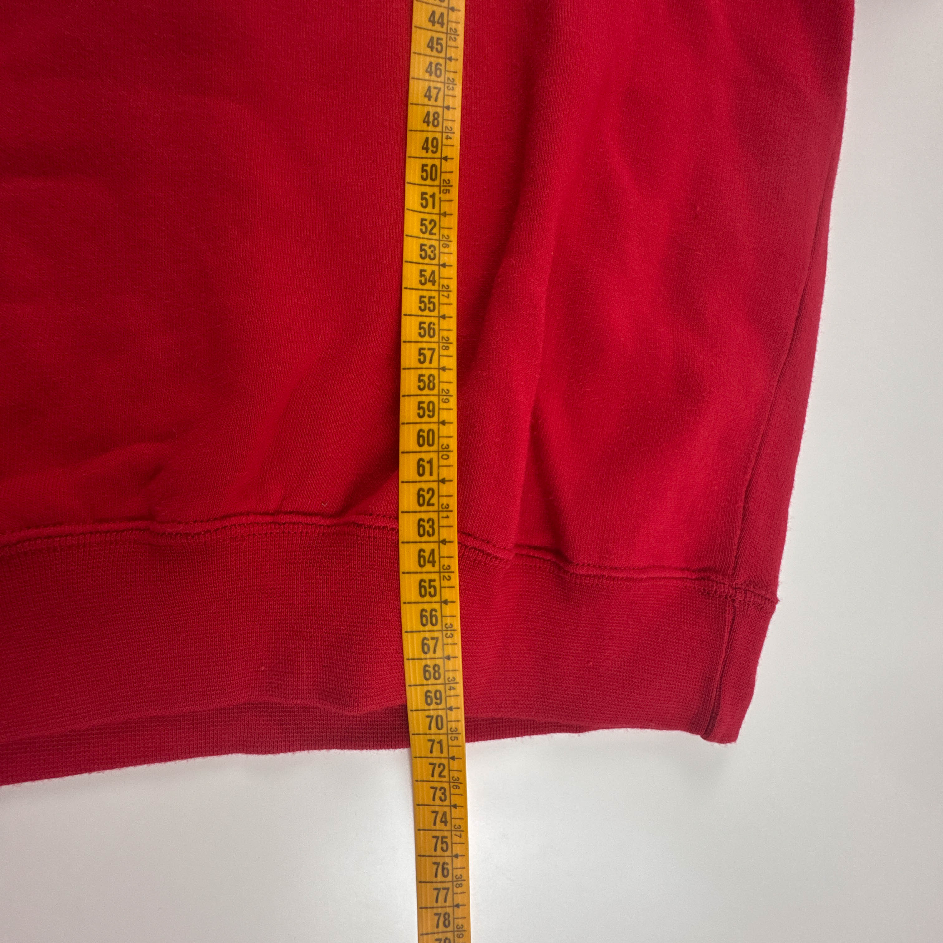 Felpa Champion Vintage rossa e grigia quarter zip anni 90 00 - Taglia L uomo