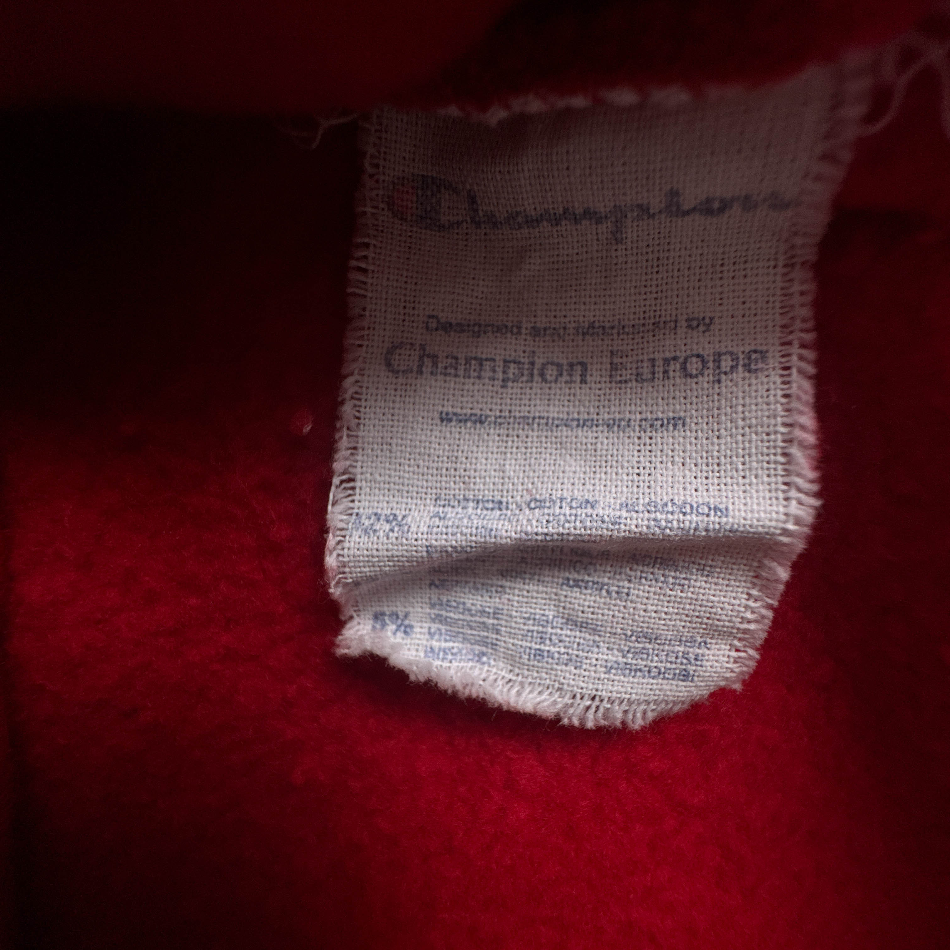 Felpa Champion Vintage rossa e grigia quarter zip anni 90 00 - Taglia L uomo