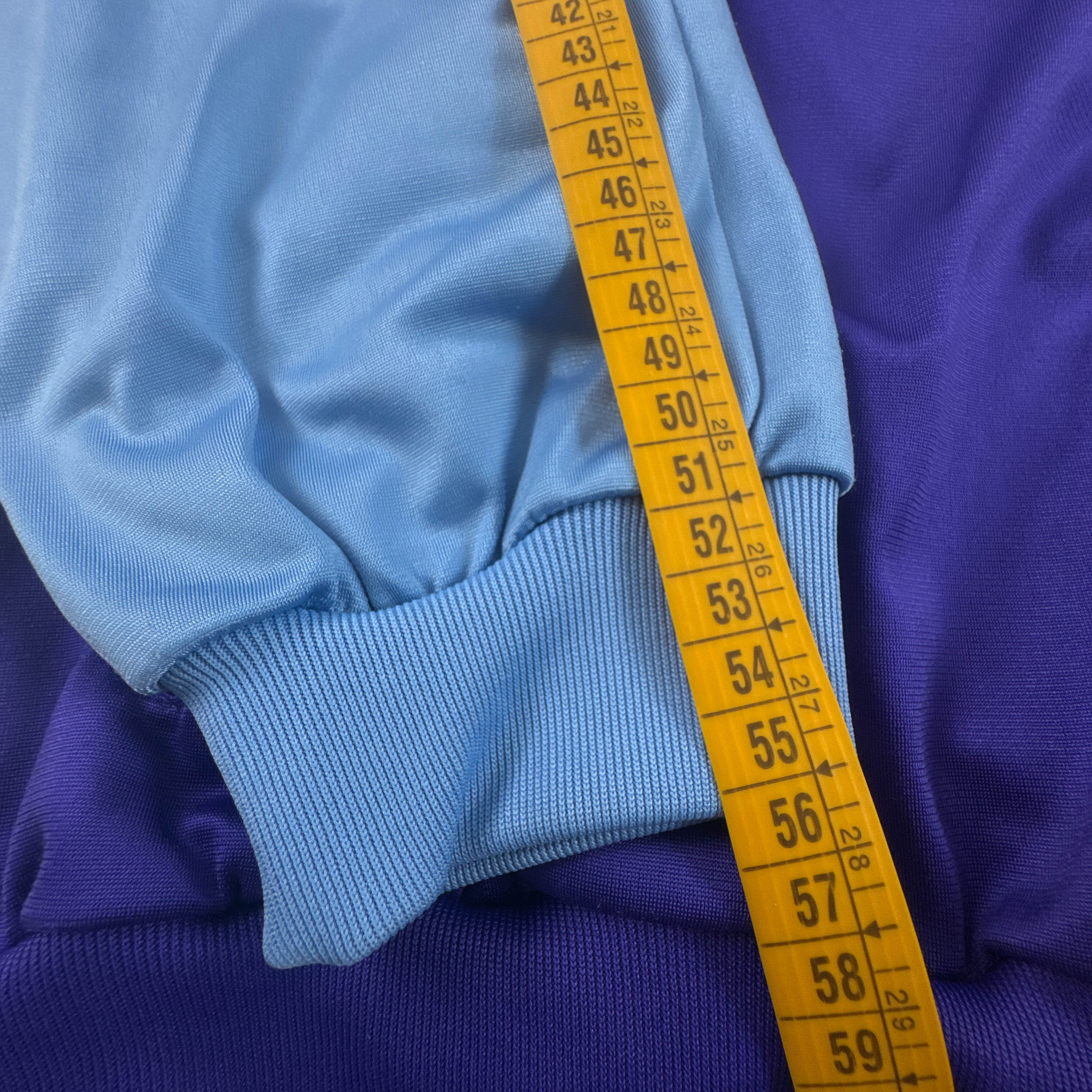 Felpa Reebok Vintage verde blu e viola con zip intera anni 80 90 - Taglia L/XL uomo