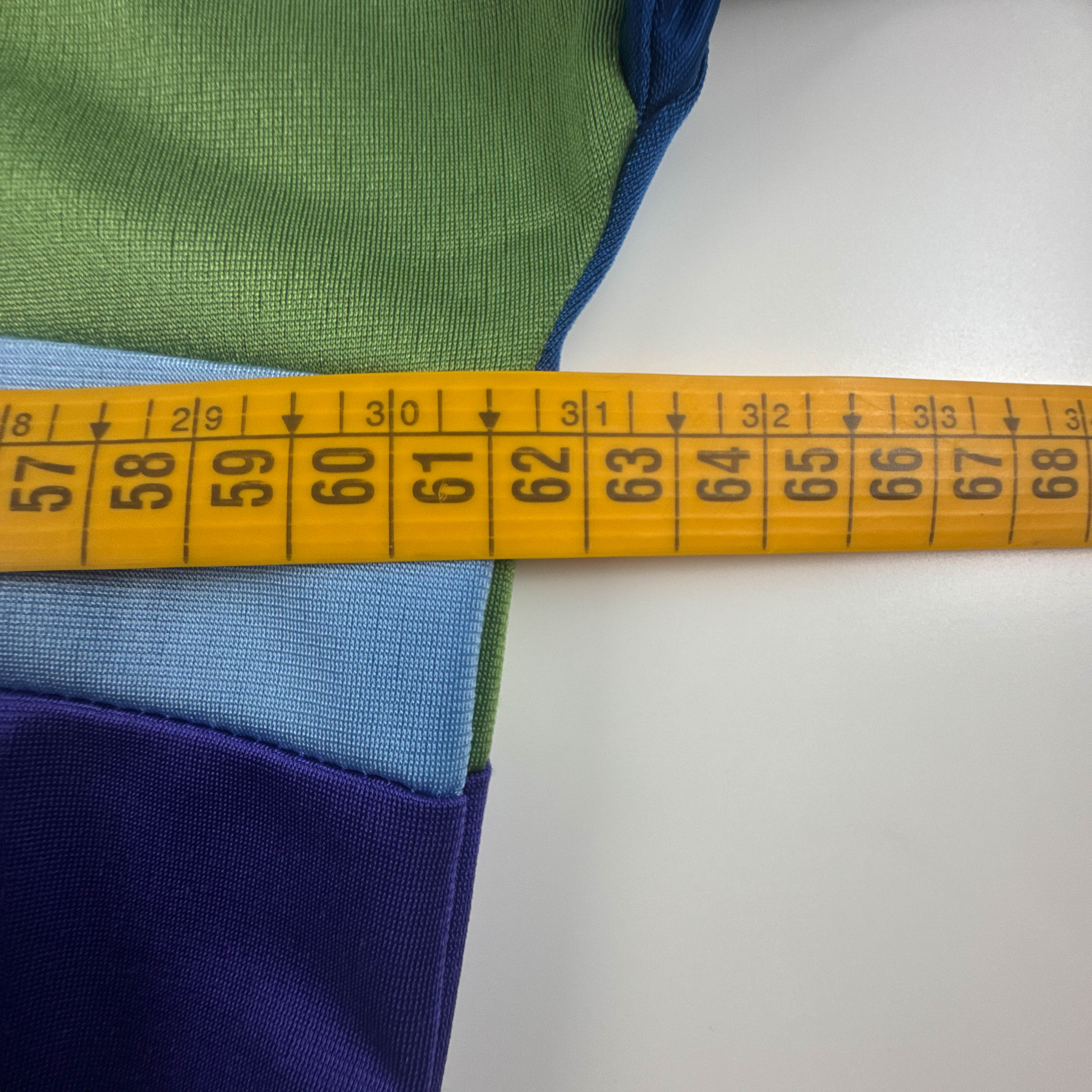 Felpa Reebok Vintage verde blu e viola con zip intera anni 80 90 - Taglia L/XL uomo