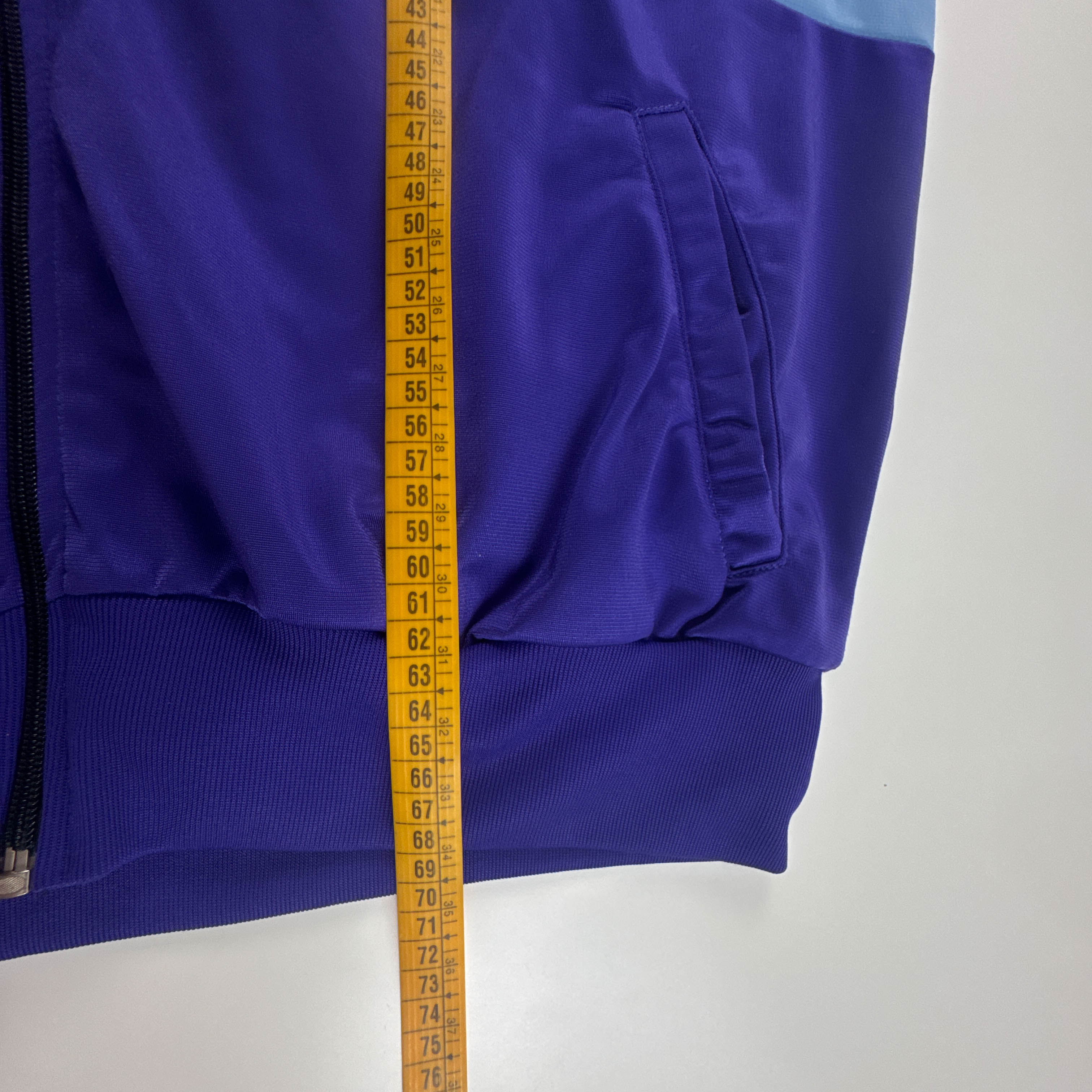 Felpa Reebok Vintage verde blu e viola con zip intera anni 80 90 - Taglia L/XL uomo