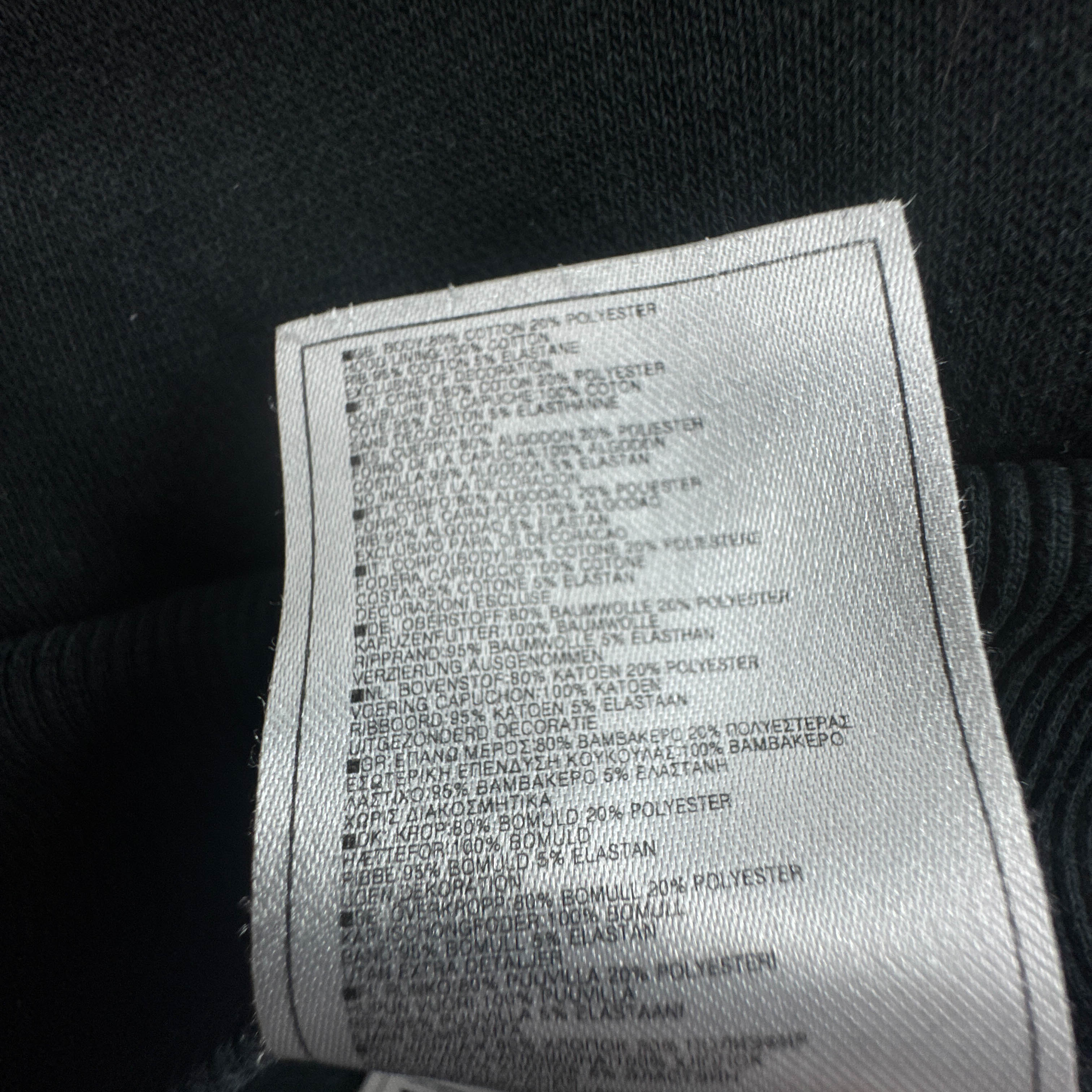 Felpa Nike Vintage nera con stampa frontale e cappuccio anni 90 00 - Taglia M/L uomo